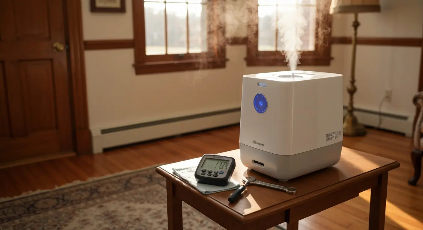 Portable humidifier setup