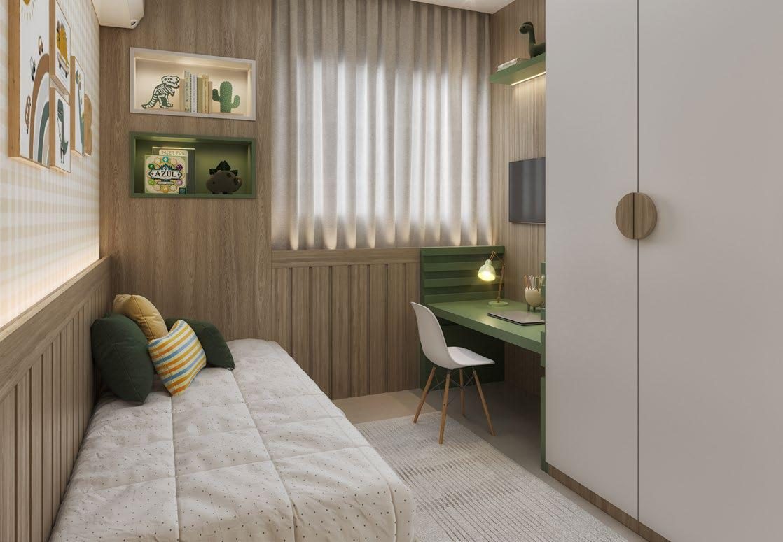 Quarto reversível do Morada Vitória (perspectiva ilustrativa)