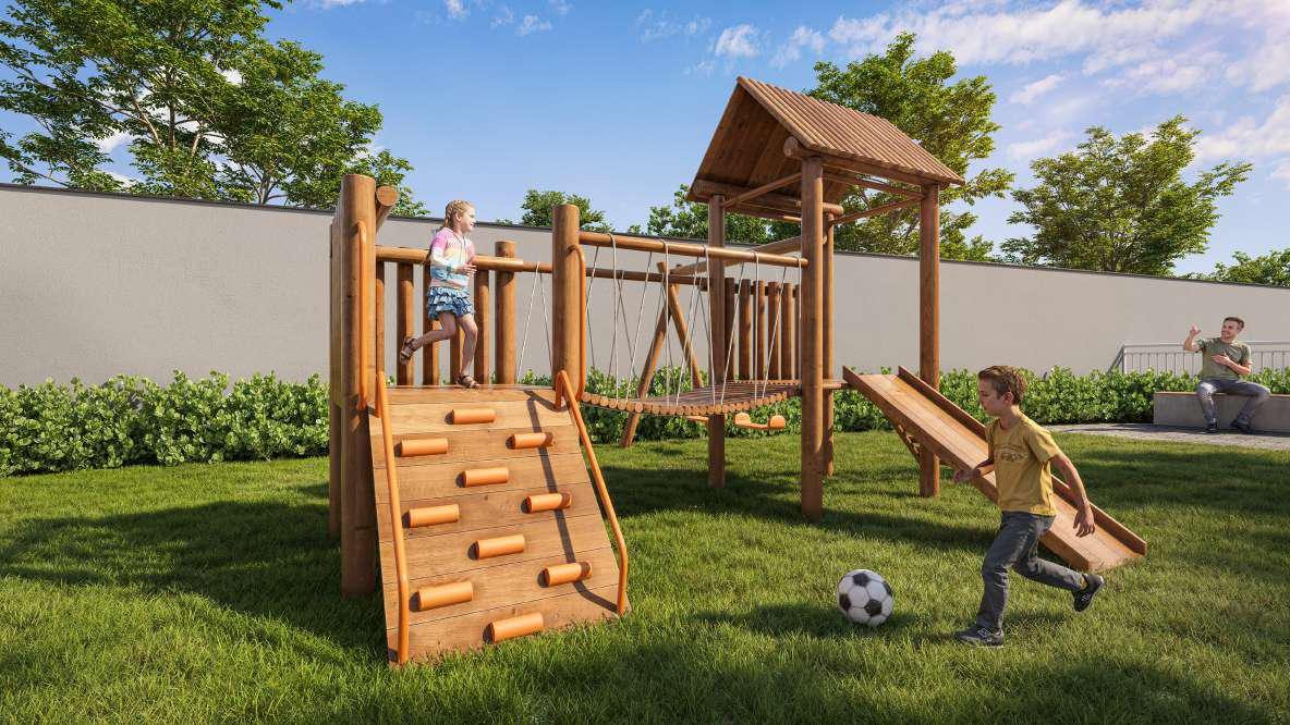 Playground do Bougainville Residence, no Balneário de Carapebus (perspectiva ilustrativa)