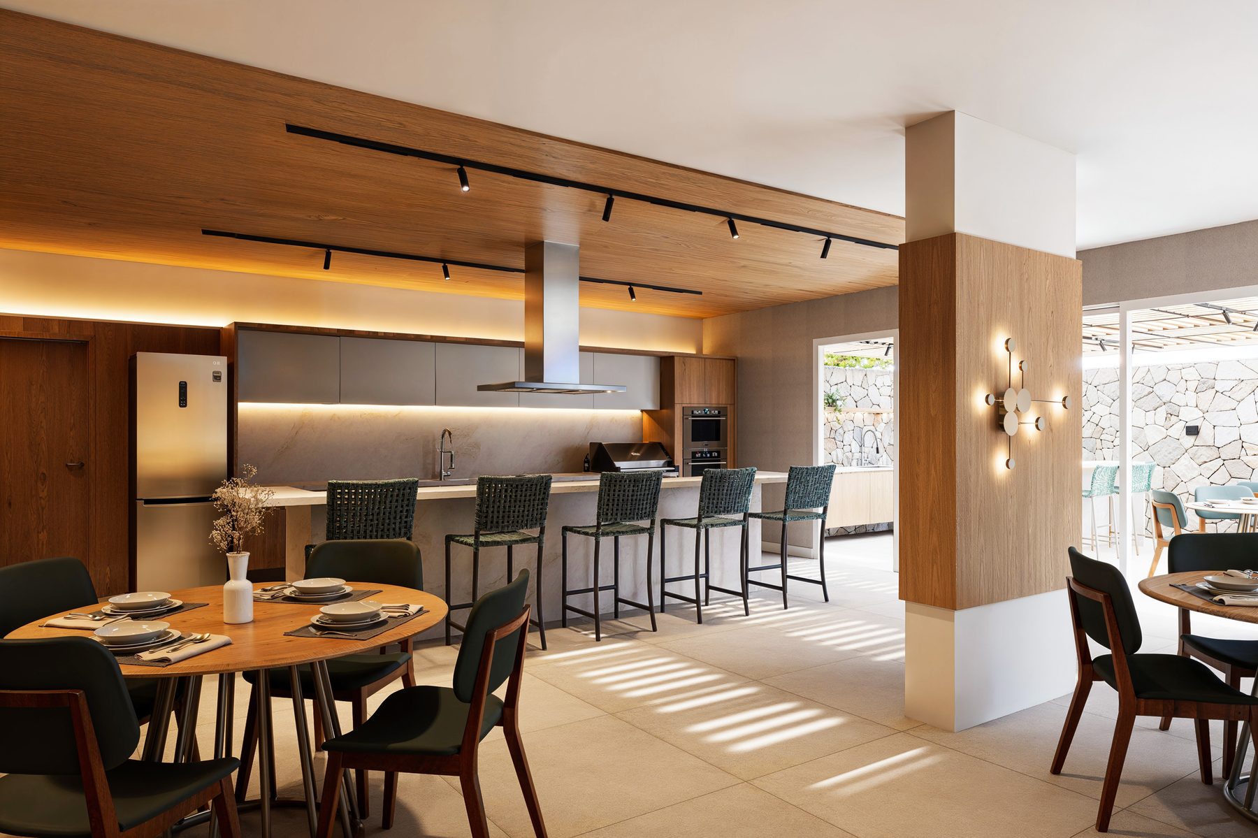 Espaço gourmet do Inizio Residencial, no Bairro de Fátima (perspectiva ilustrativa)