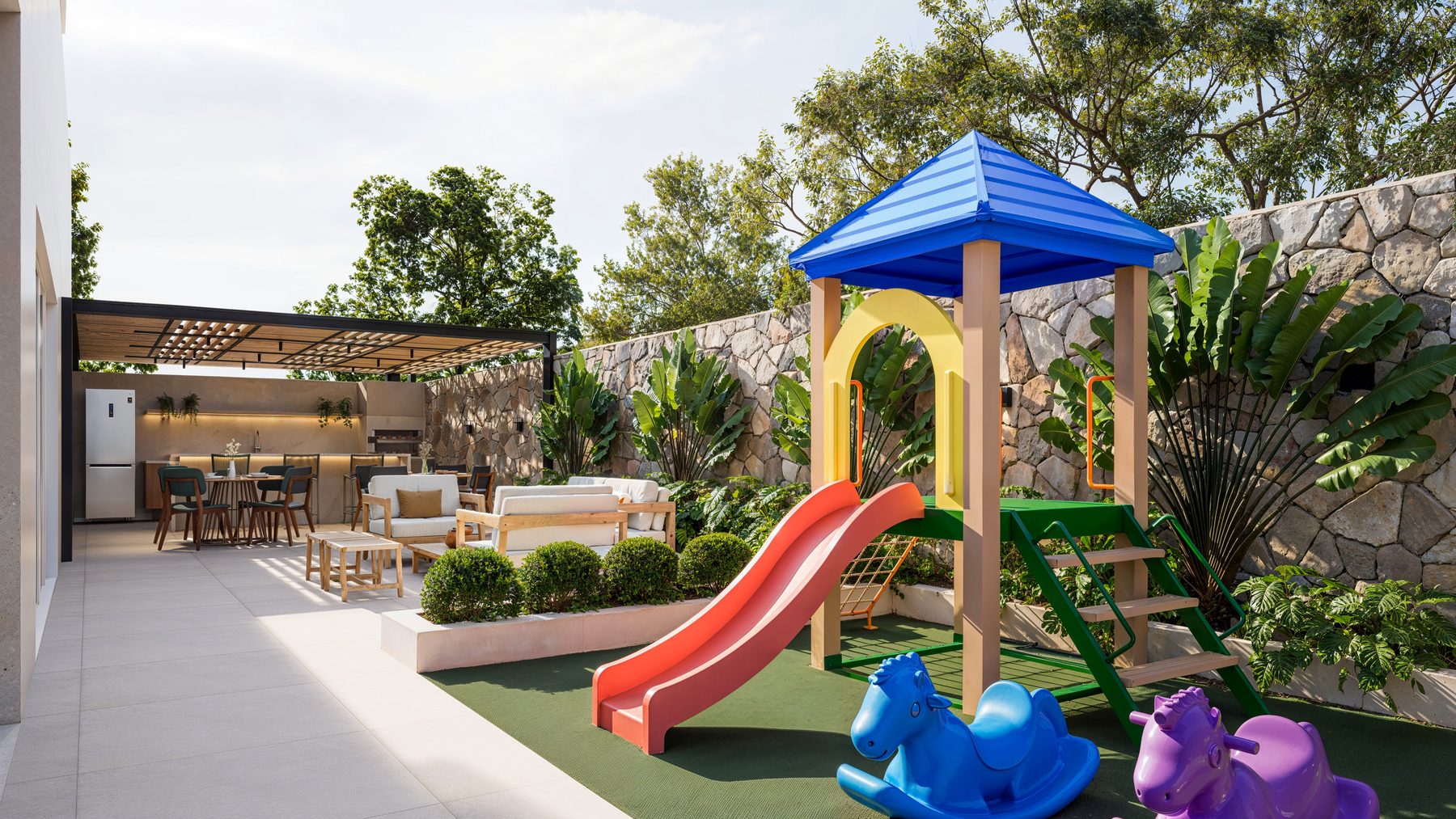 Playground do Inizio Residencial, no Bairro de Fátima (perspectiva ilustrativa)