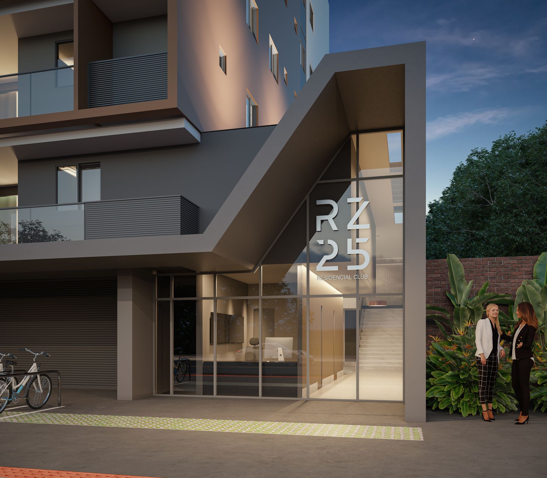 Portaria do RZ25 Residencial Club do RZ25 Residencial Club, em Jardim Camburi (perspectiva ilustrativa)