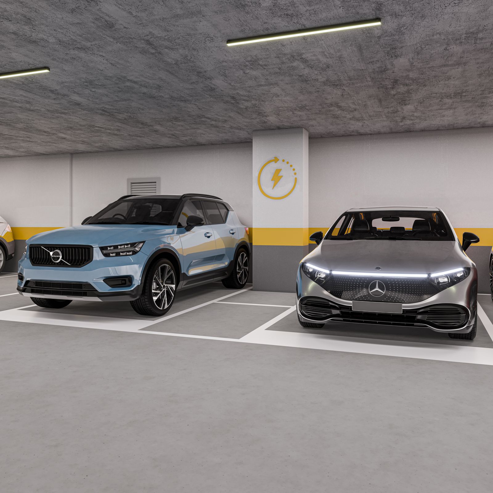 Carga para carro elétrico do RZ25 Residencial Club, em Jardim Camburi (perspectiva ilustrativa)