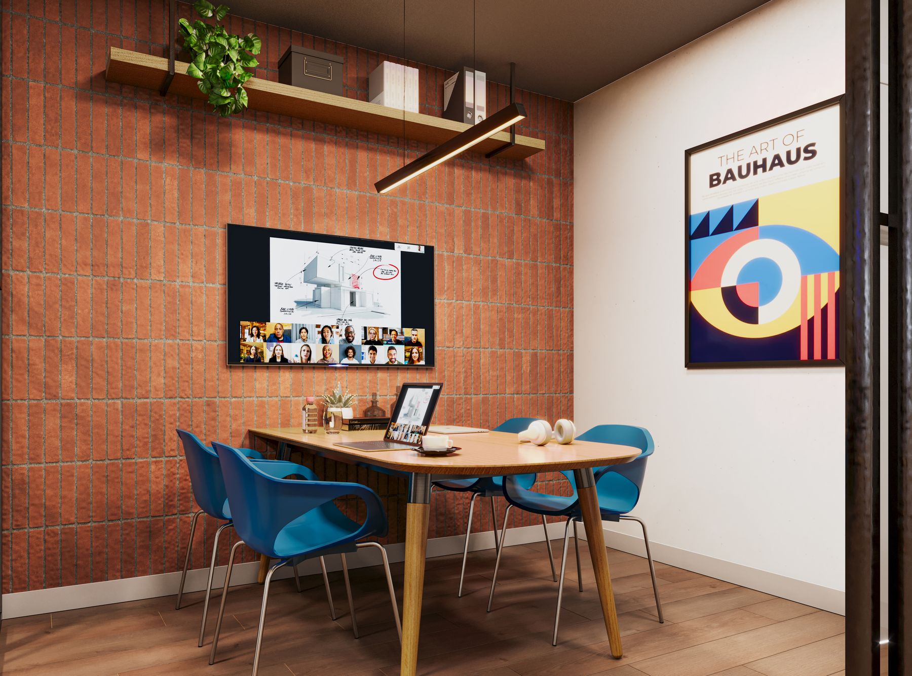Conference room do RZ25 Residencial Club, em Jardim Camburi (perspectiva ilustrativa)