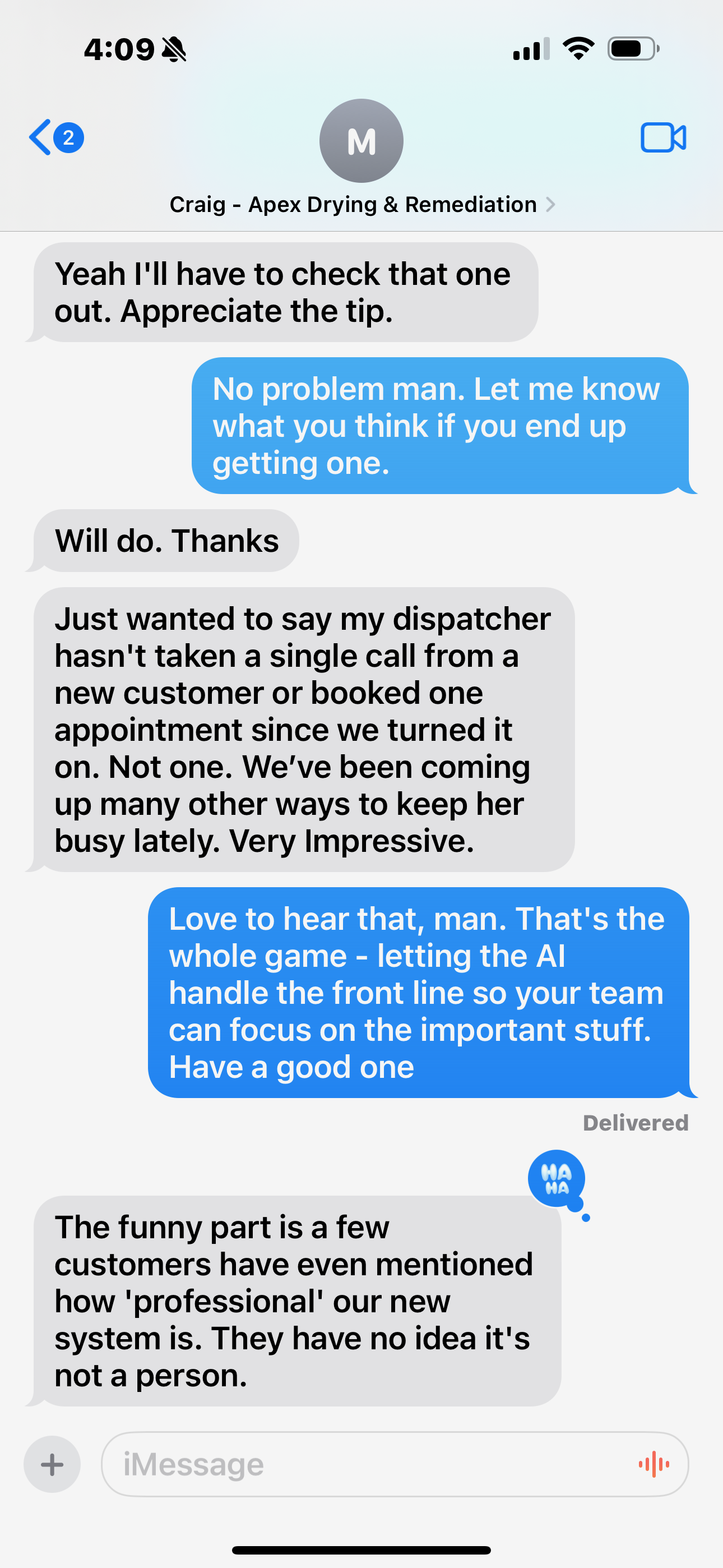 Customer feedback
