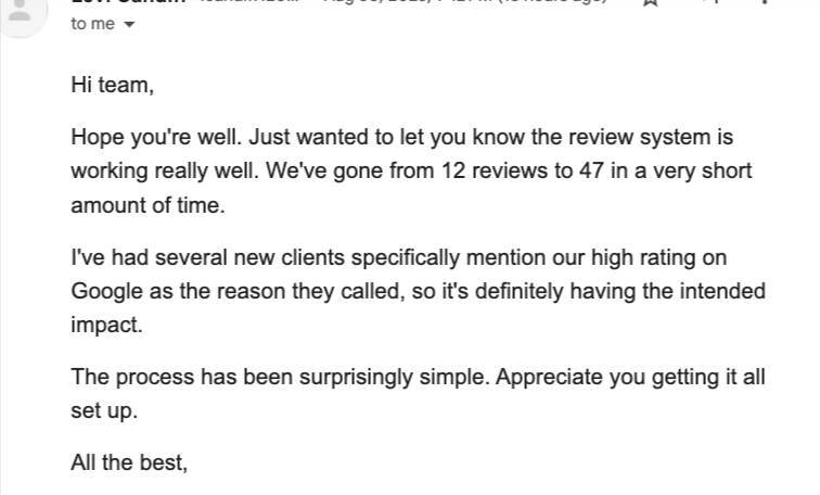 Customer feedback