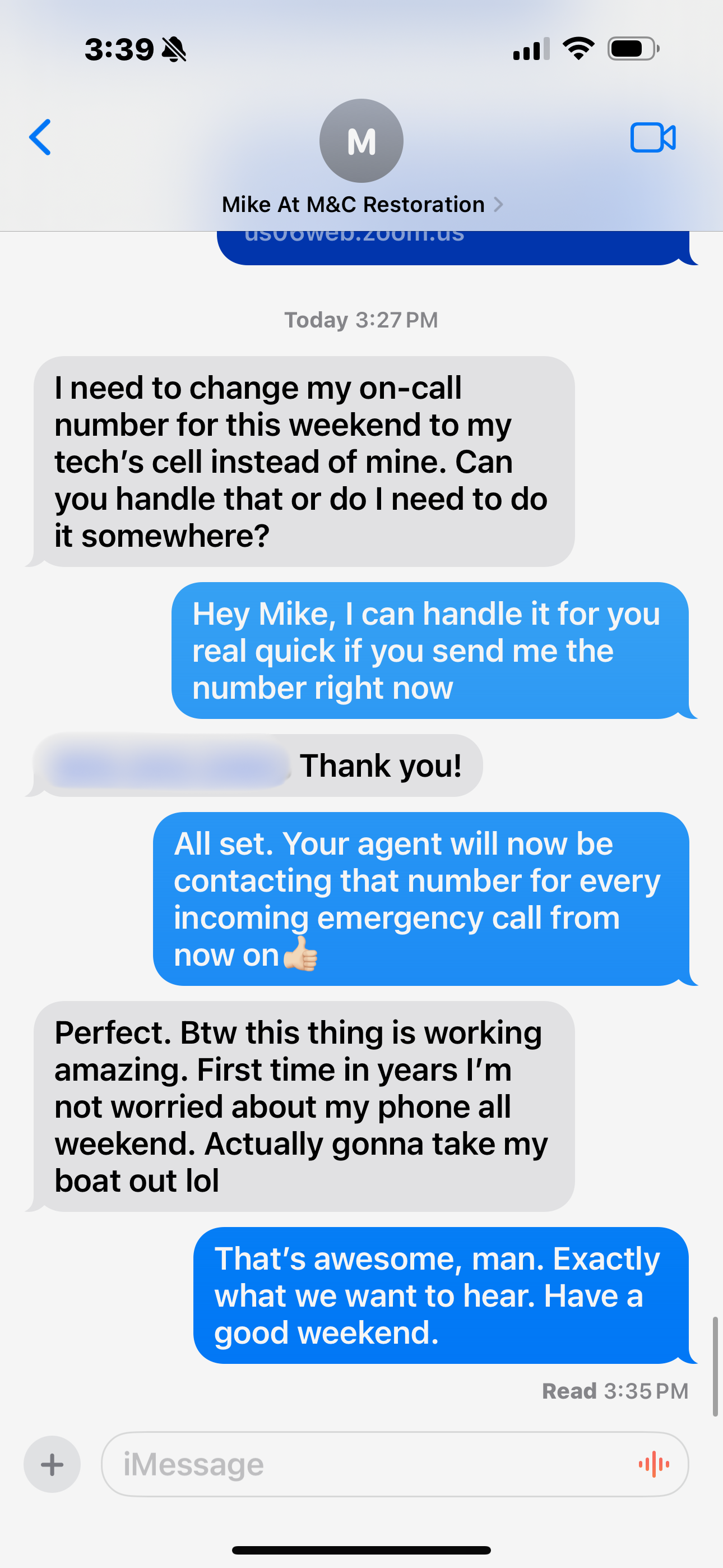 Customer feedback