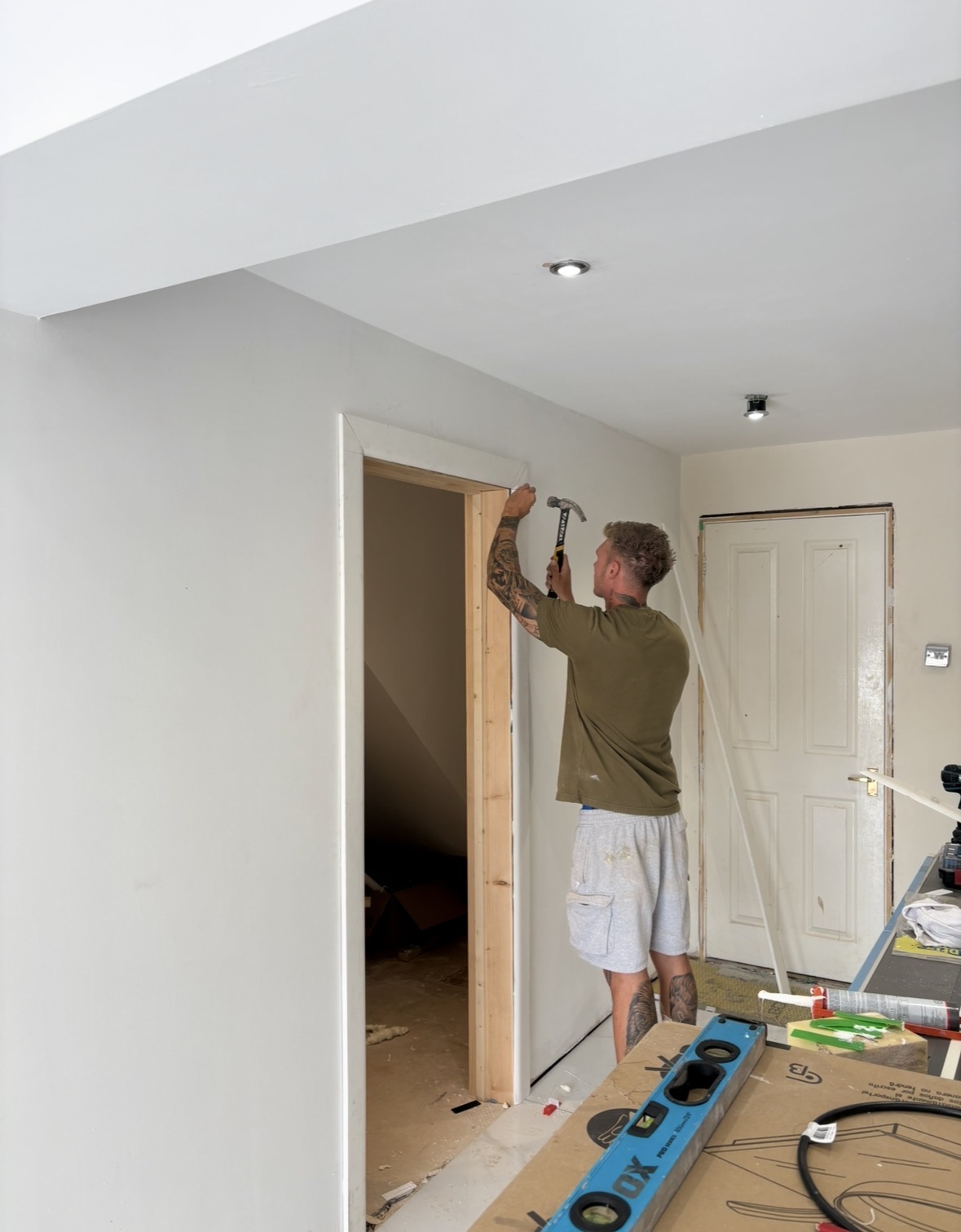Completed garage conversion detail, Worcestershire