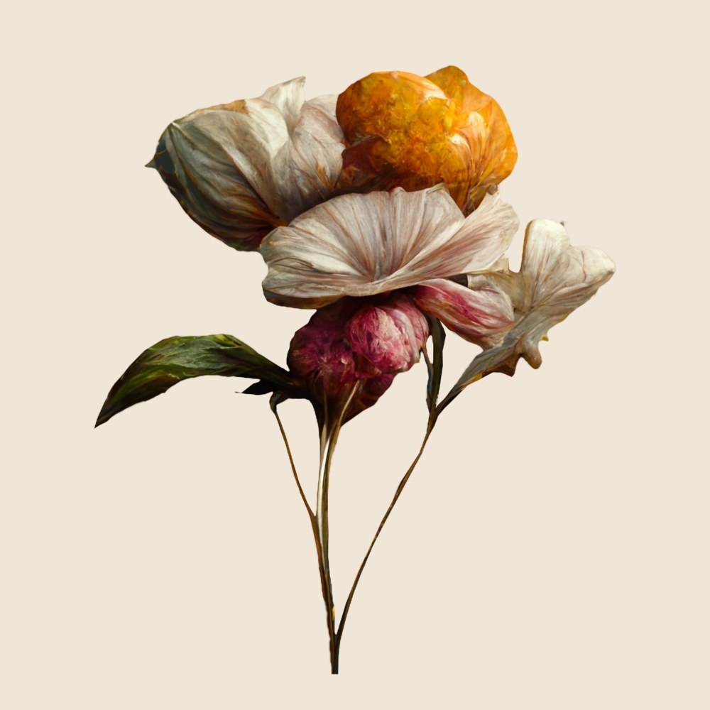 A dried flower in bloom