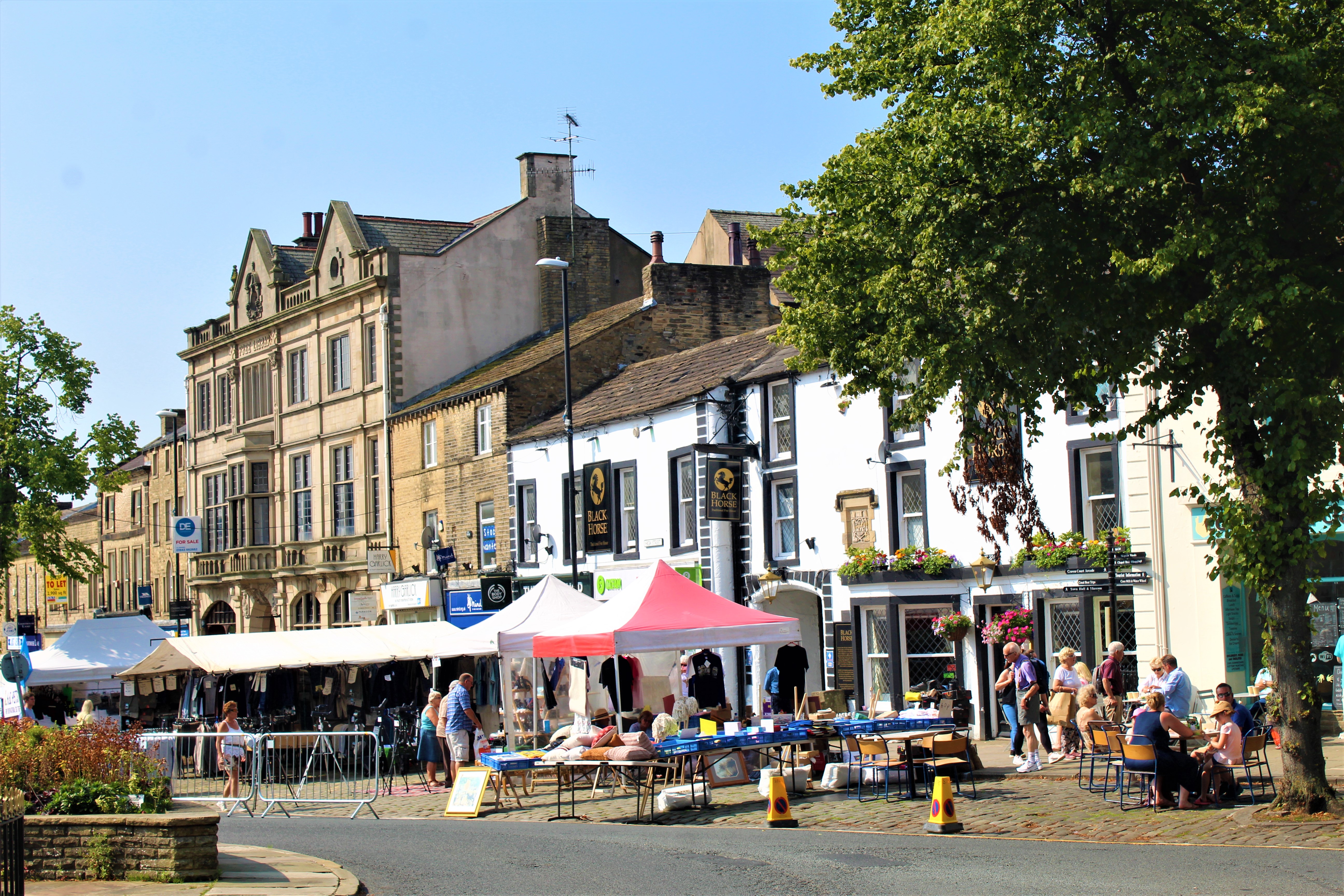 Skipton High Street on market day