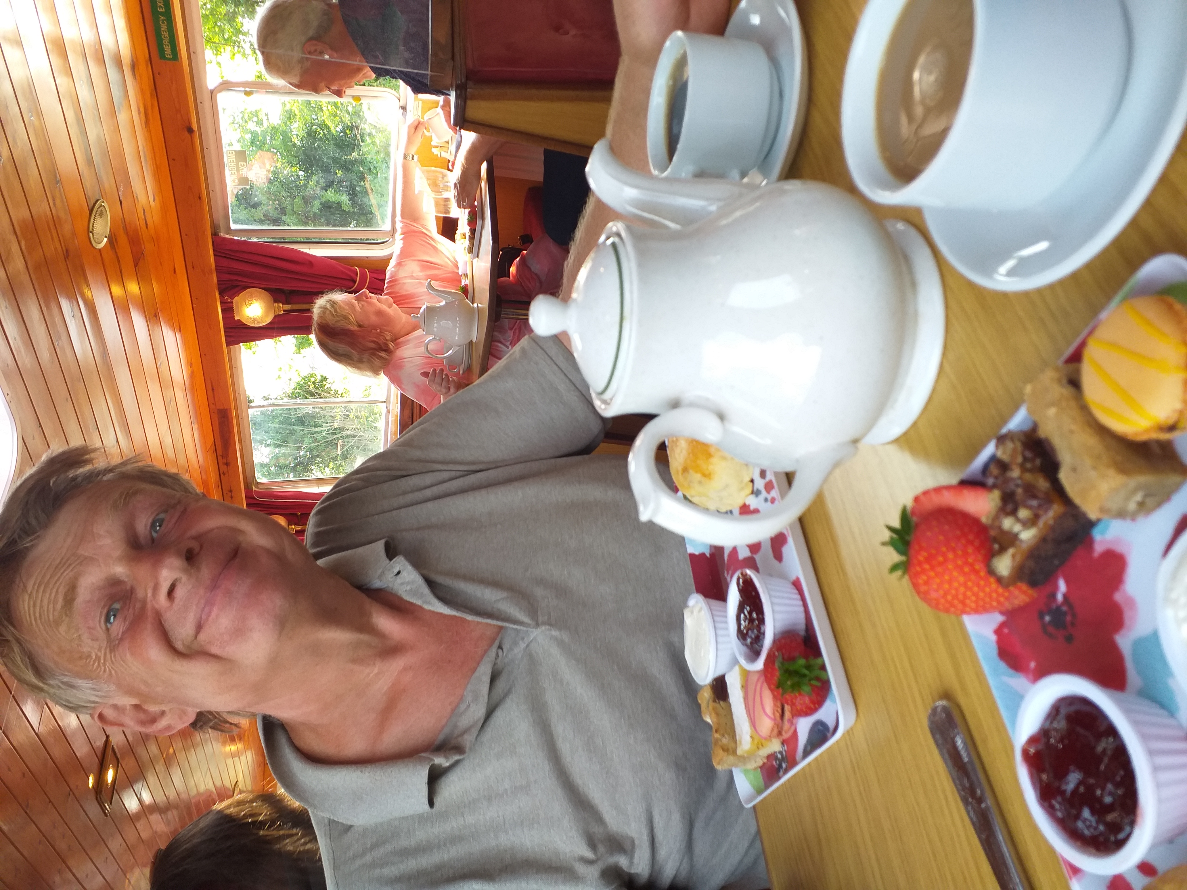 Mark with his afternoon tea