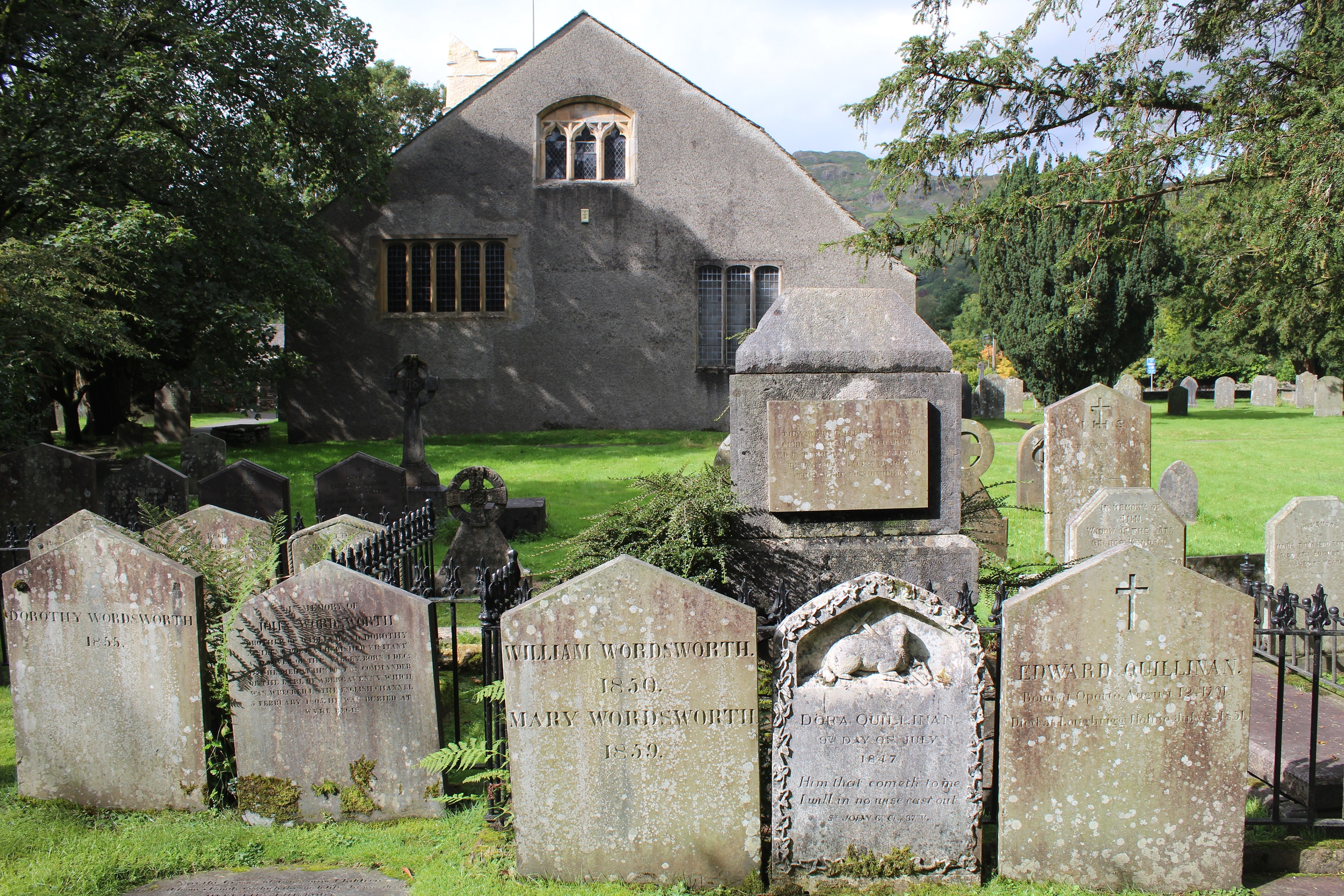 The Wordsworth family graves at St Oswald's The Wordsworth family graves at St Oswald's