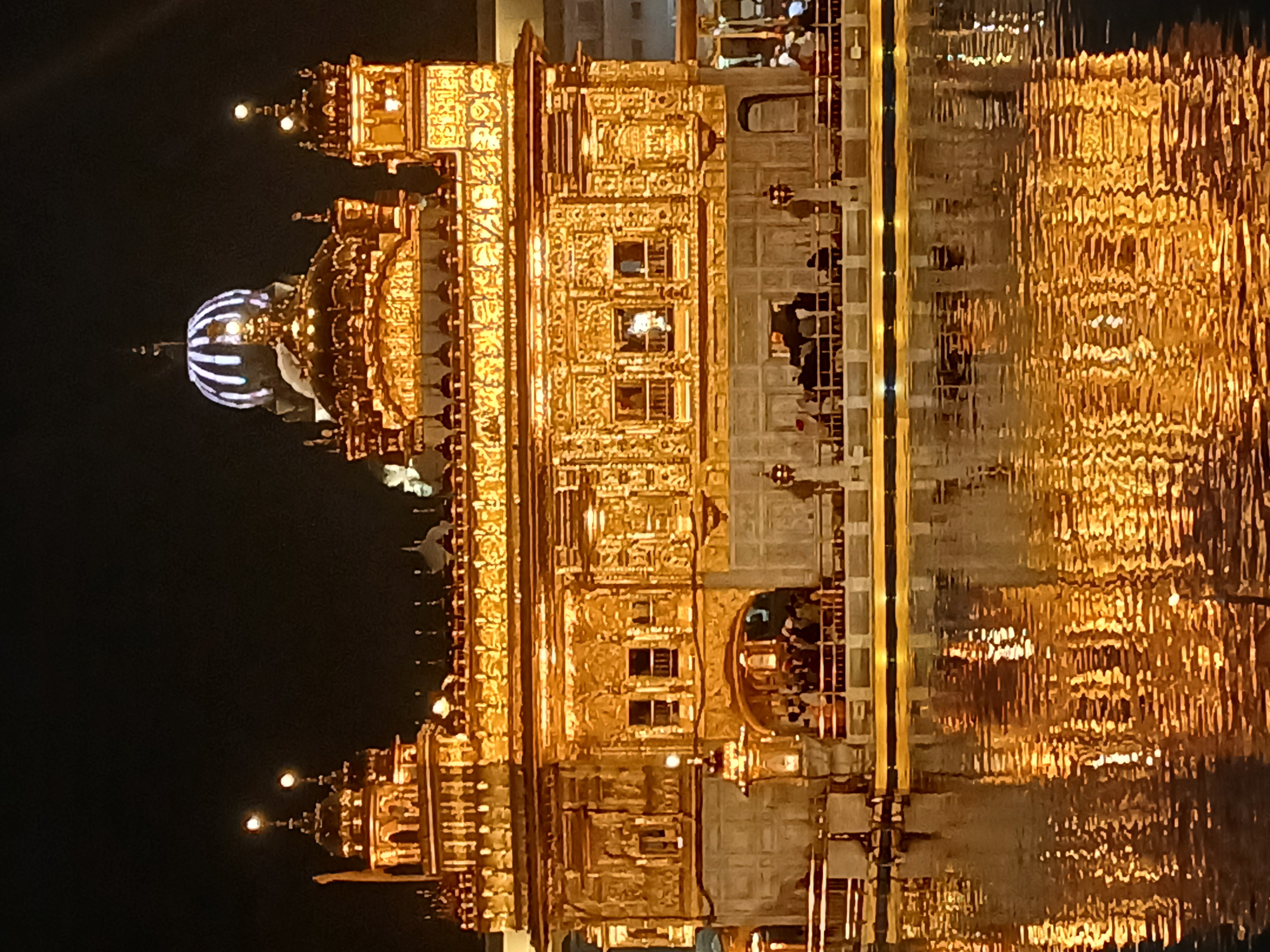 The Golden Temple illuminated at night The Golden Temple illuminated at night