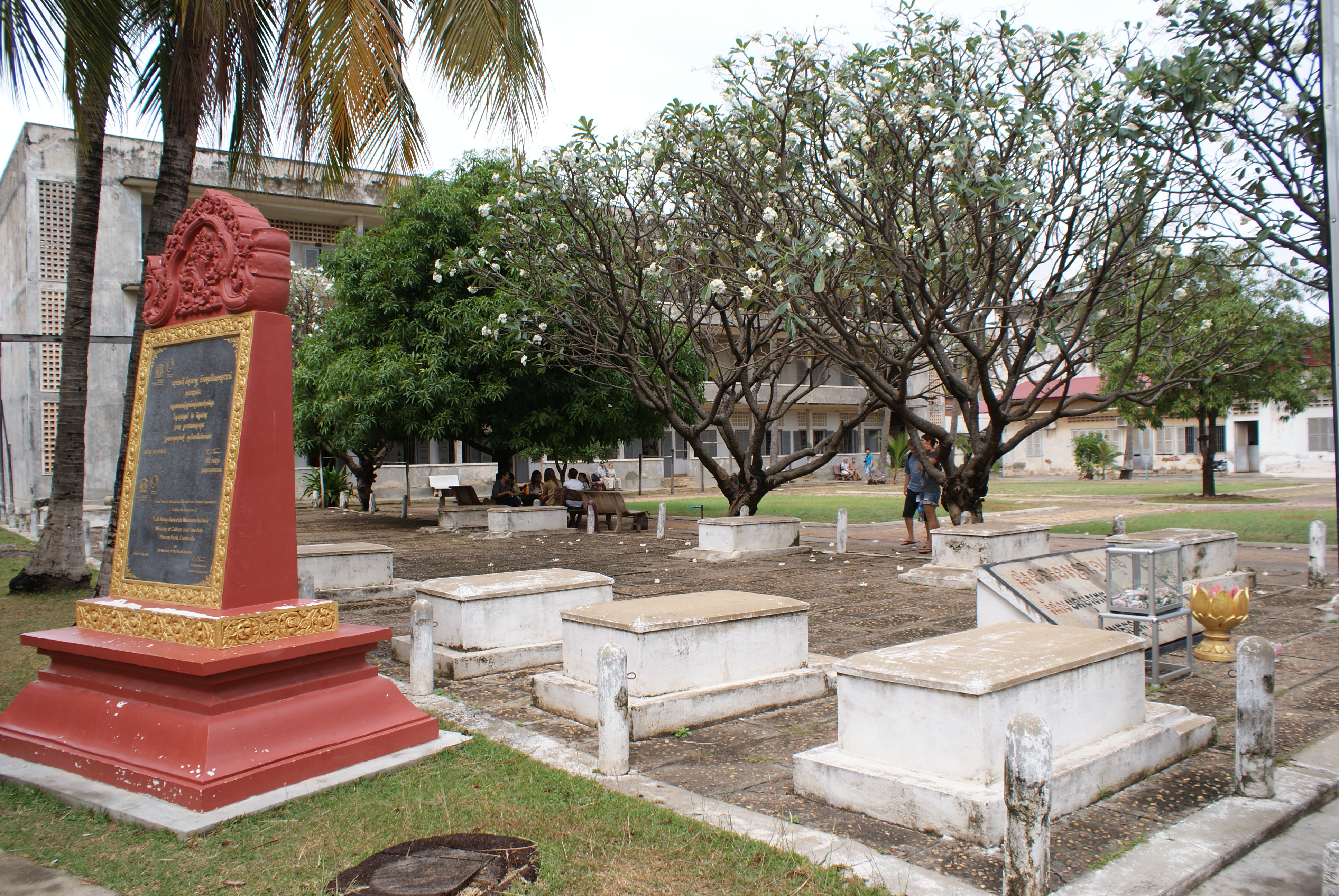 The graves of the last 14 victims of Tuol Sleng prison The graves of the last 14 victims of Tuol Sleng prison