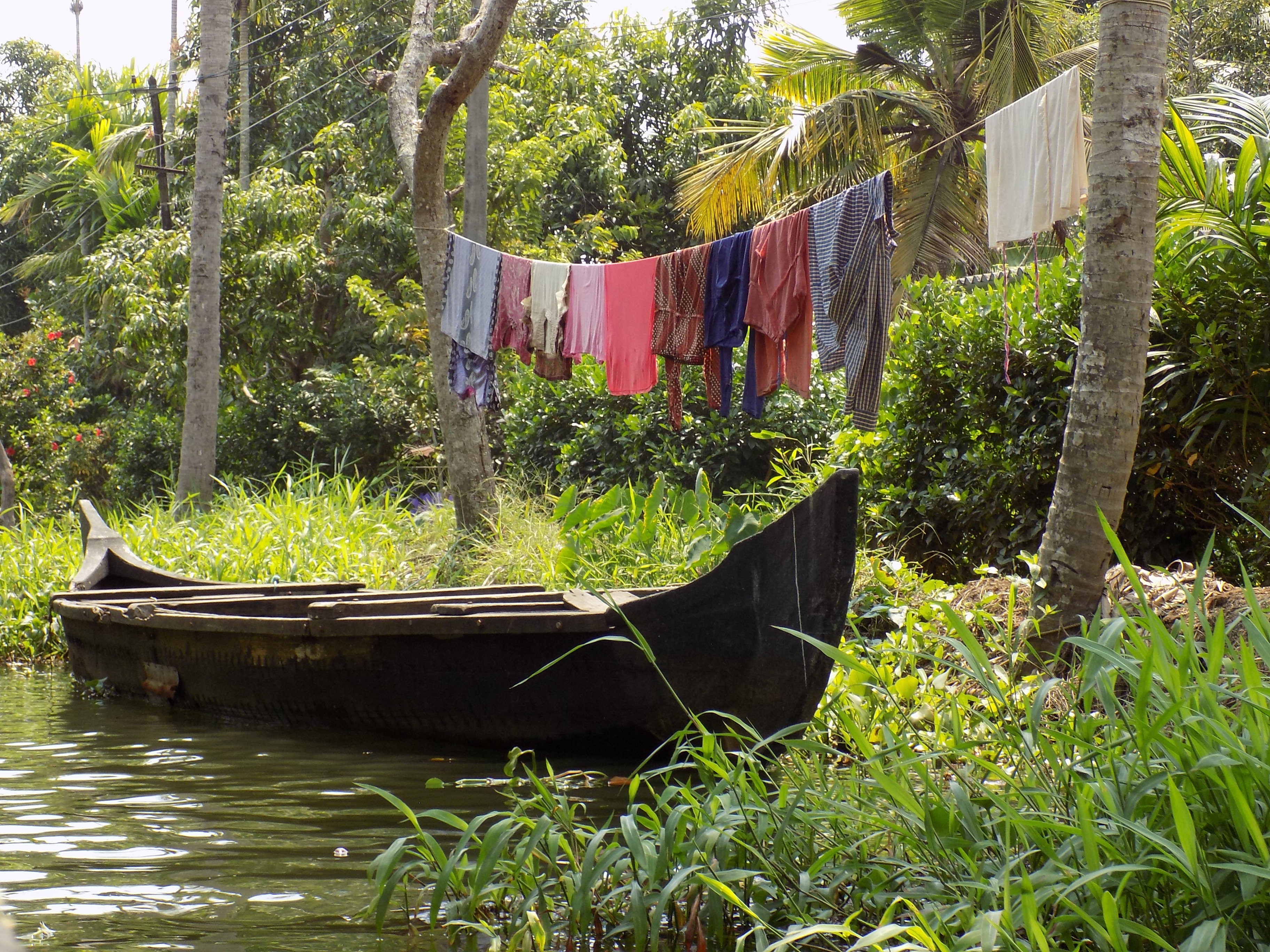 A canoe on the backwaters