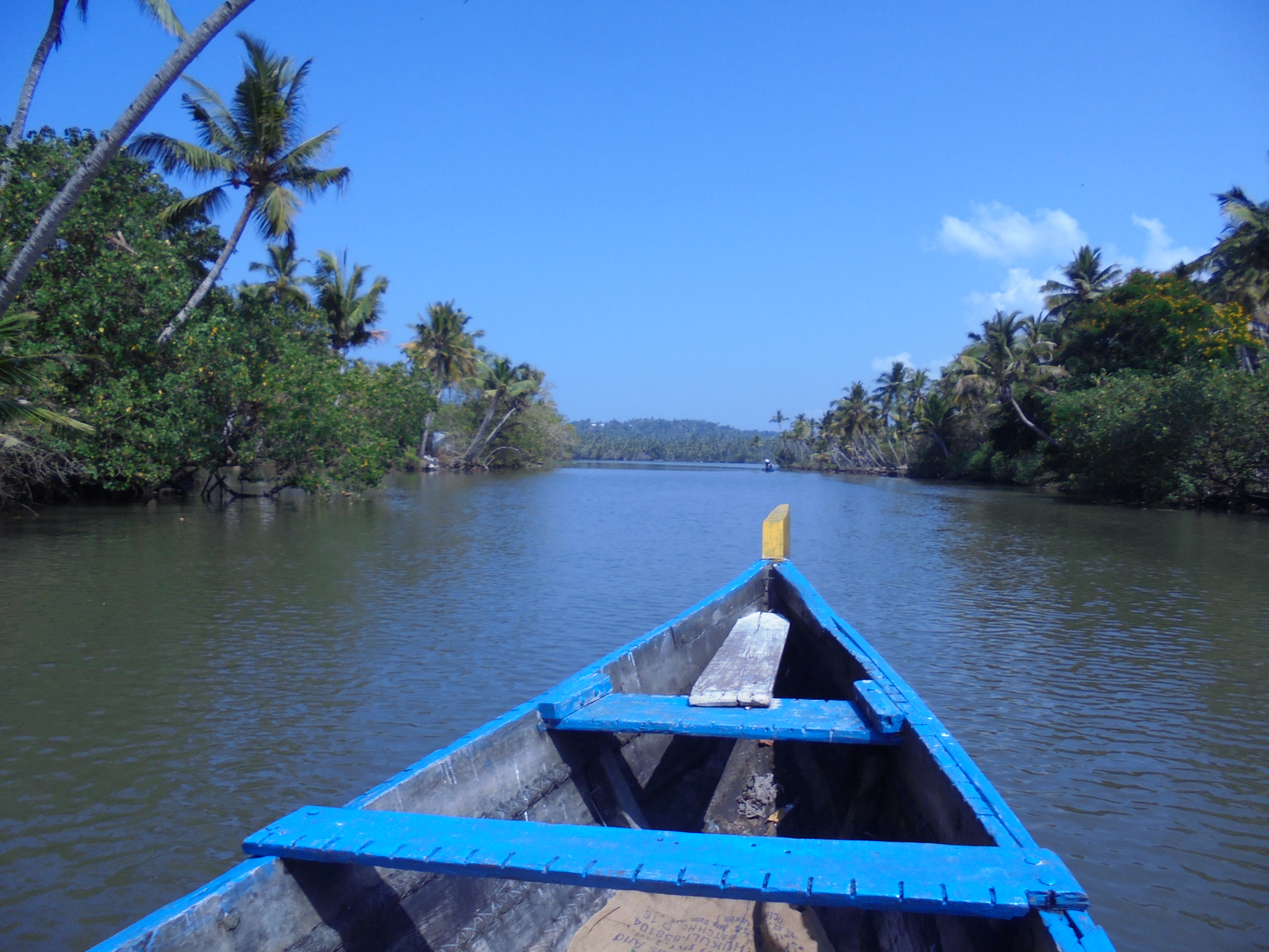 Our boat to Ponnumthurthu Island