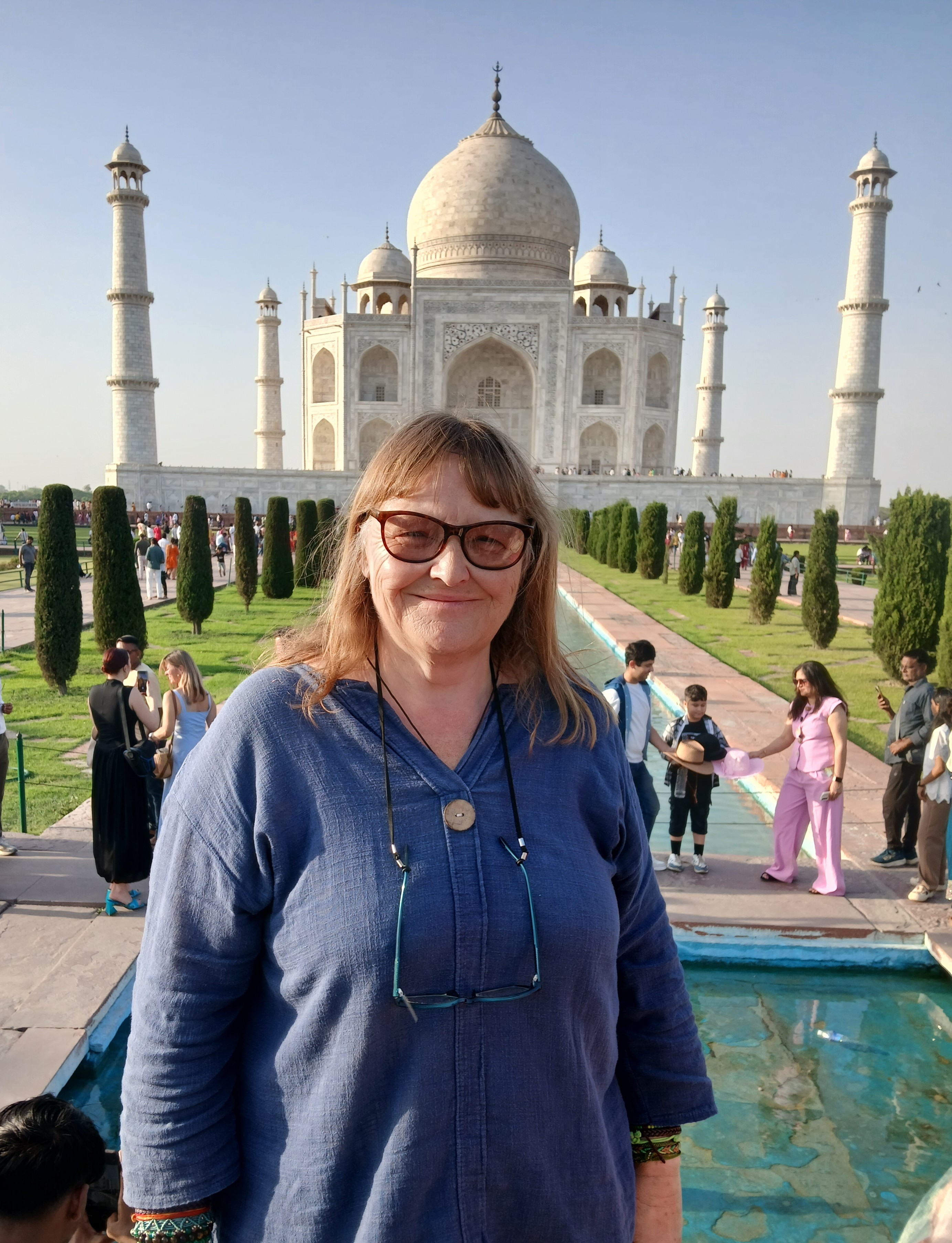 Andrea at the Taj Mahal
