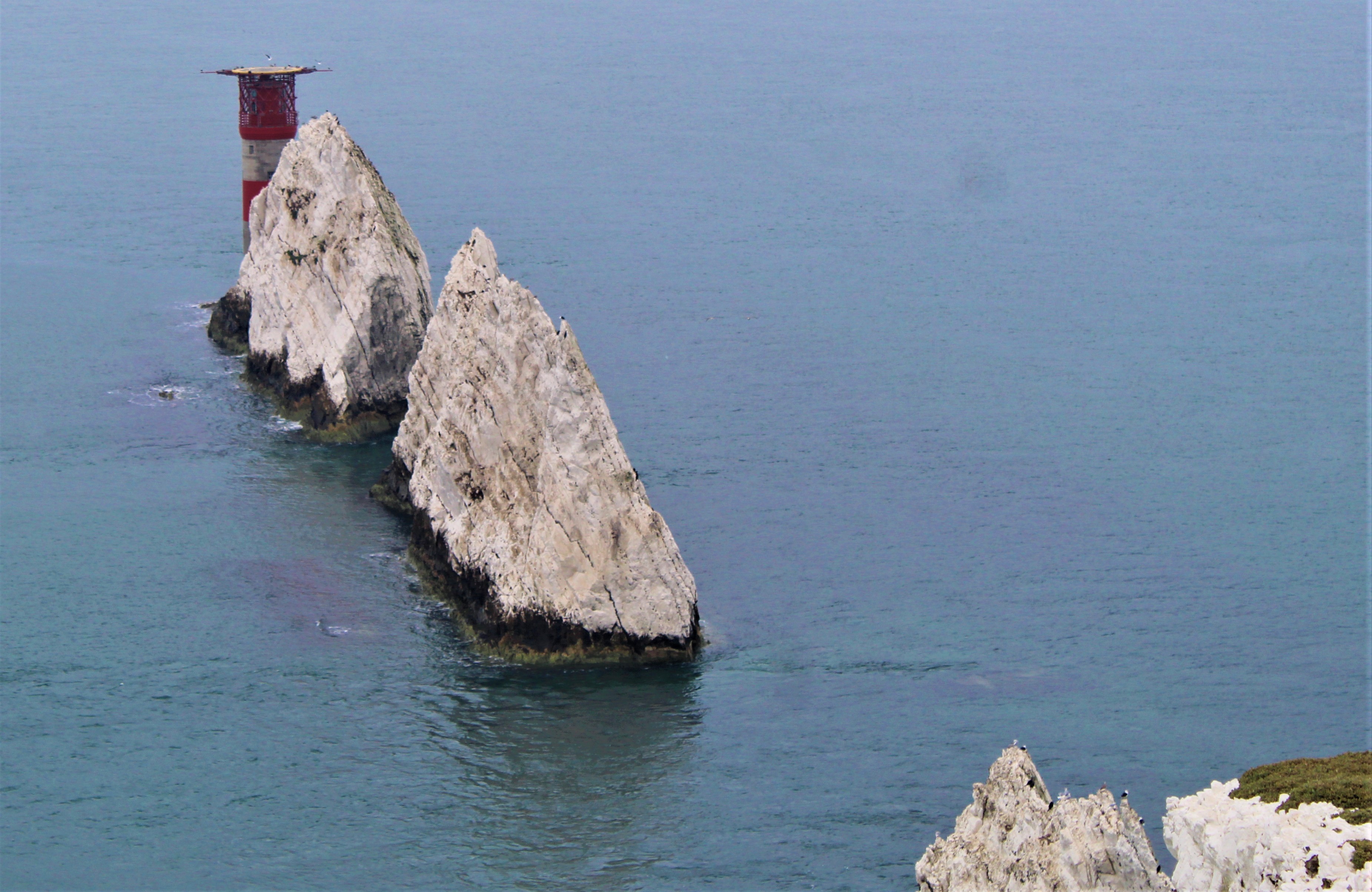 The Needles seen from the tunnel inside the cliff