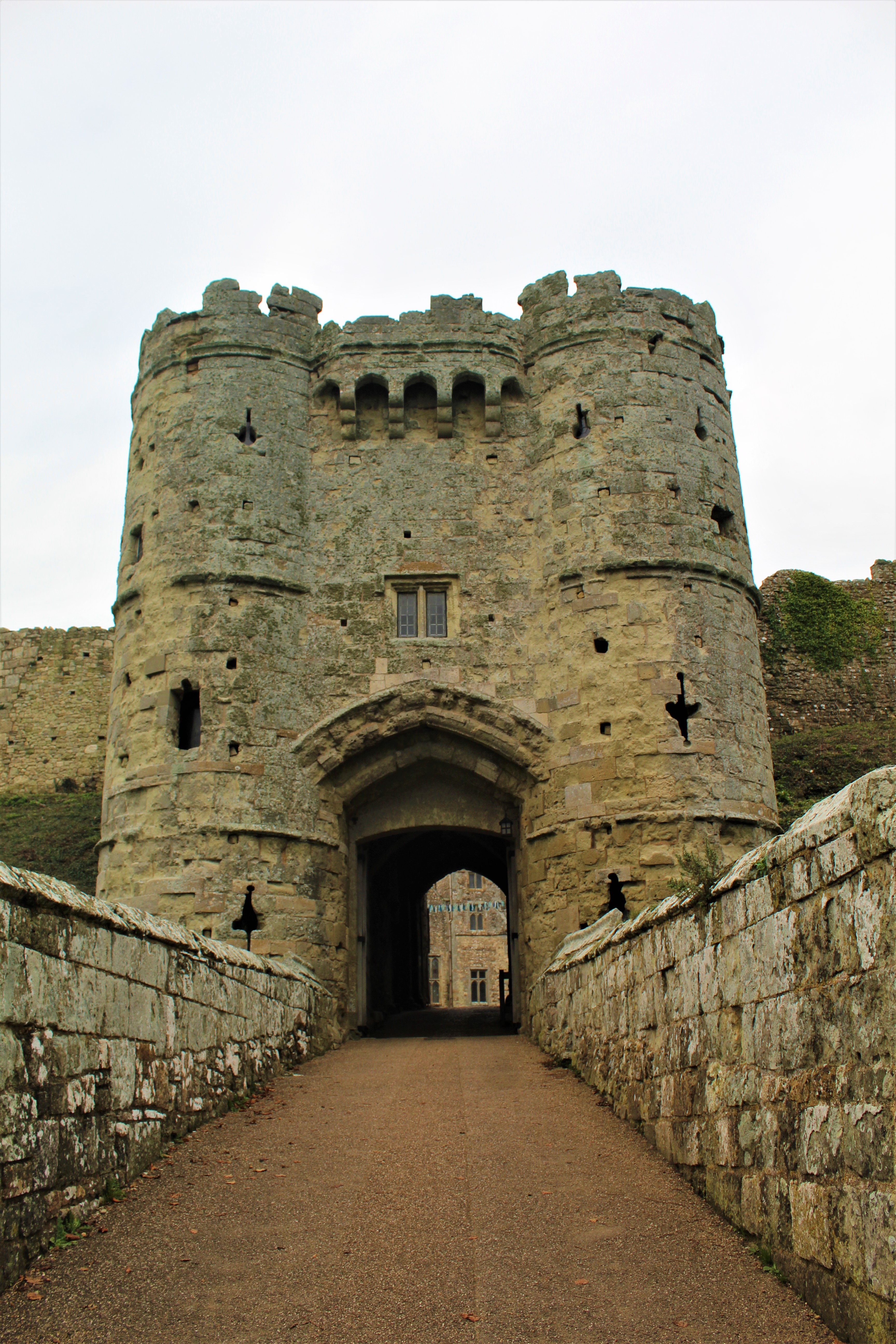The entrance to Carisbrooke Castle