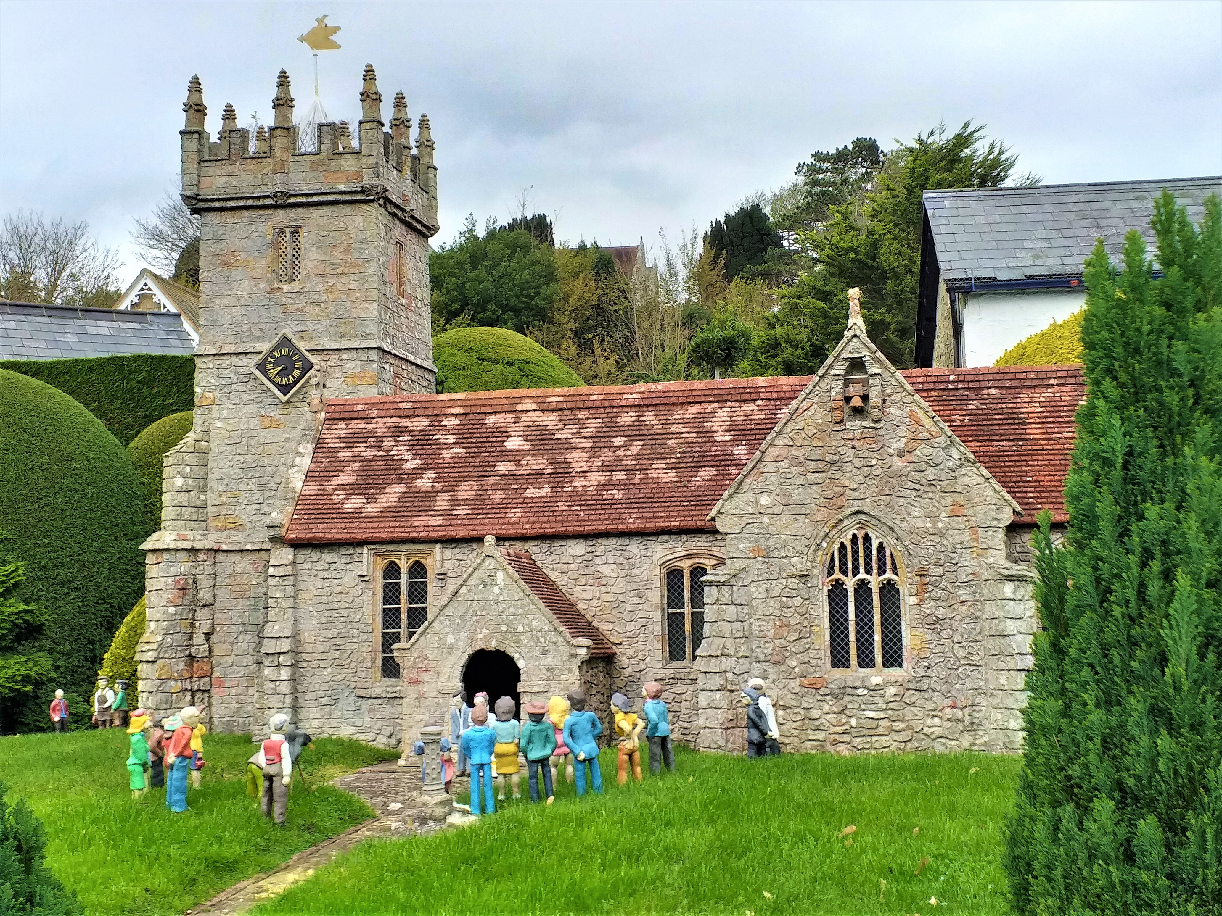The church in Godshill model village