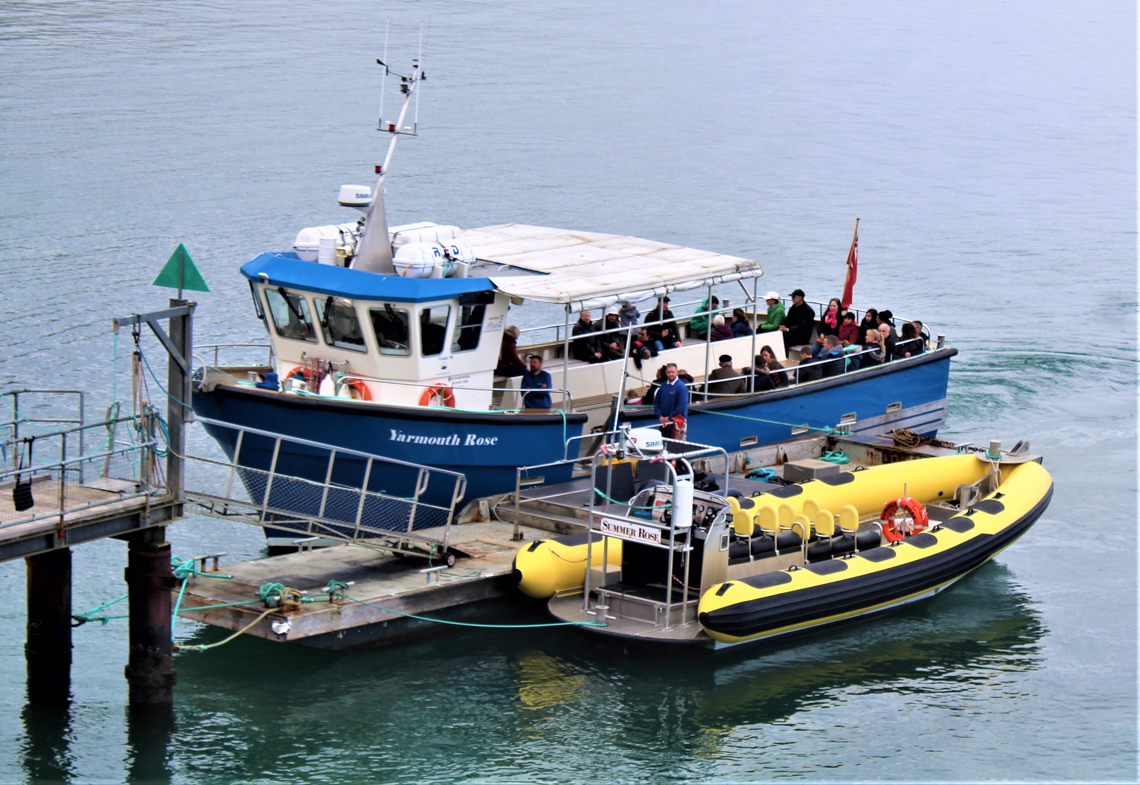 Both boat options at the Needles