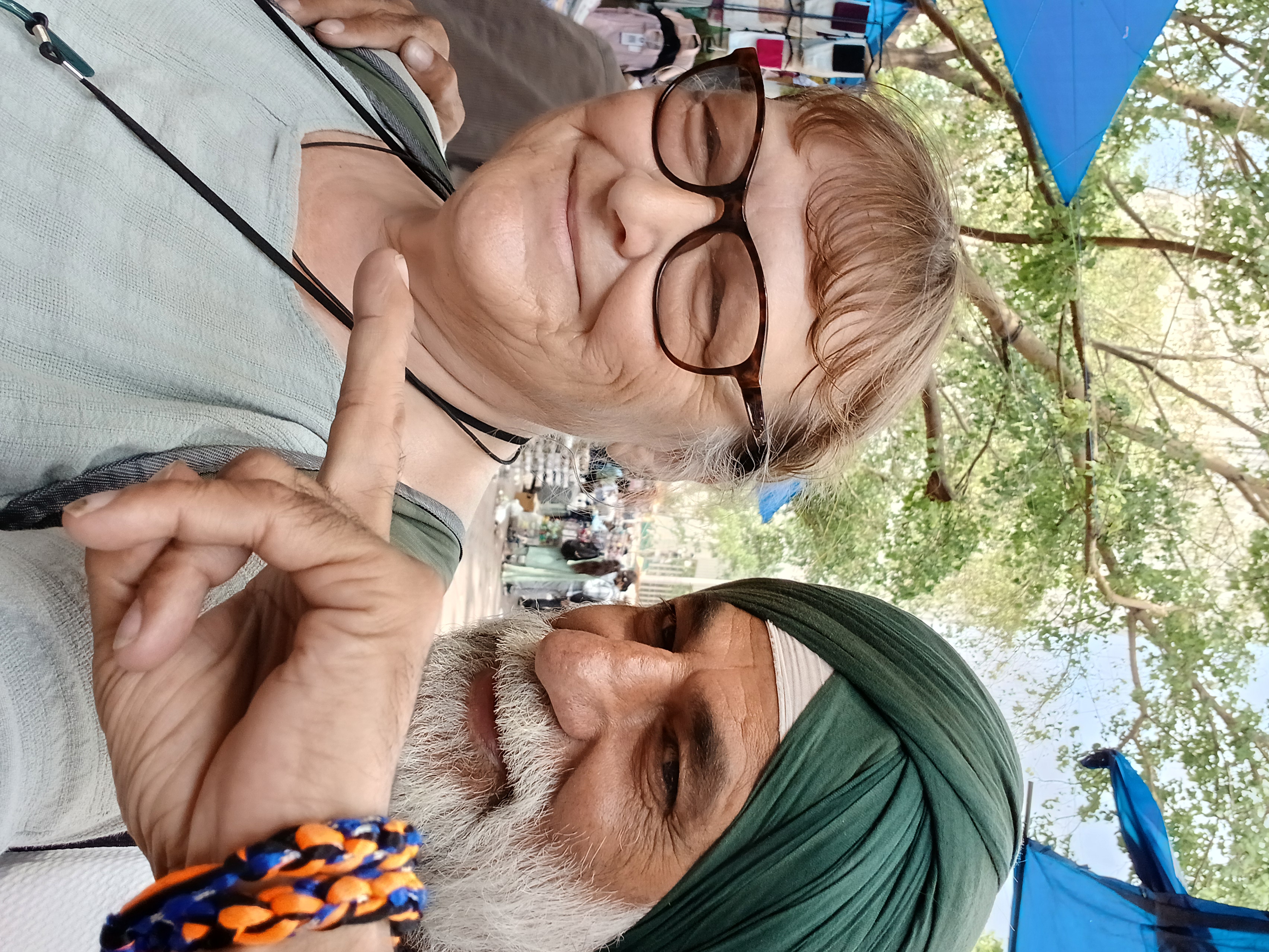 Andrea with a Punjabi gentleman