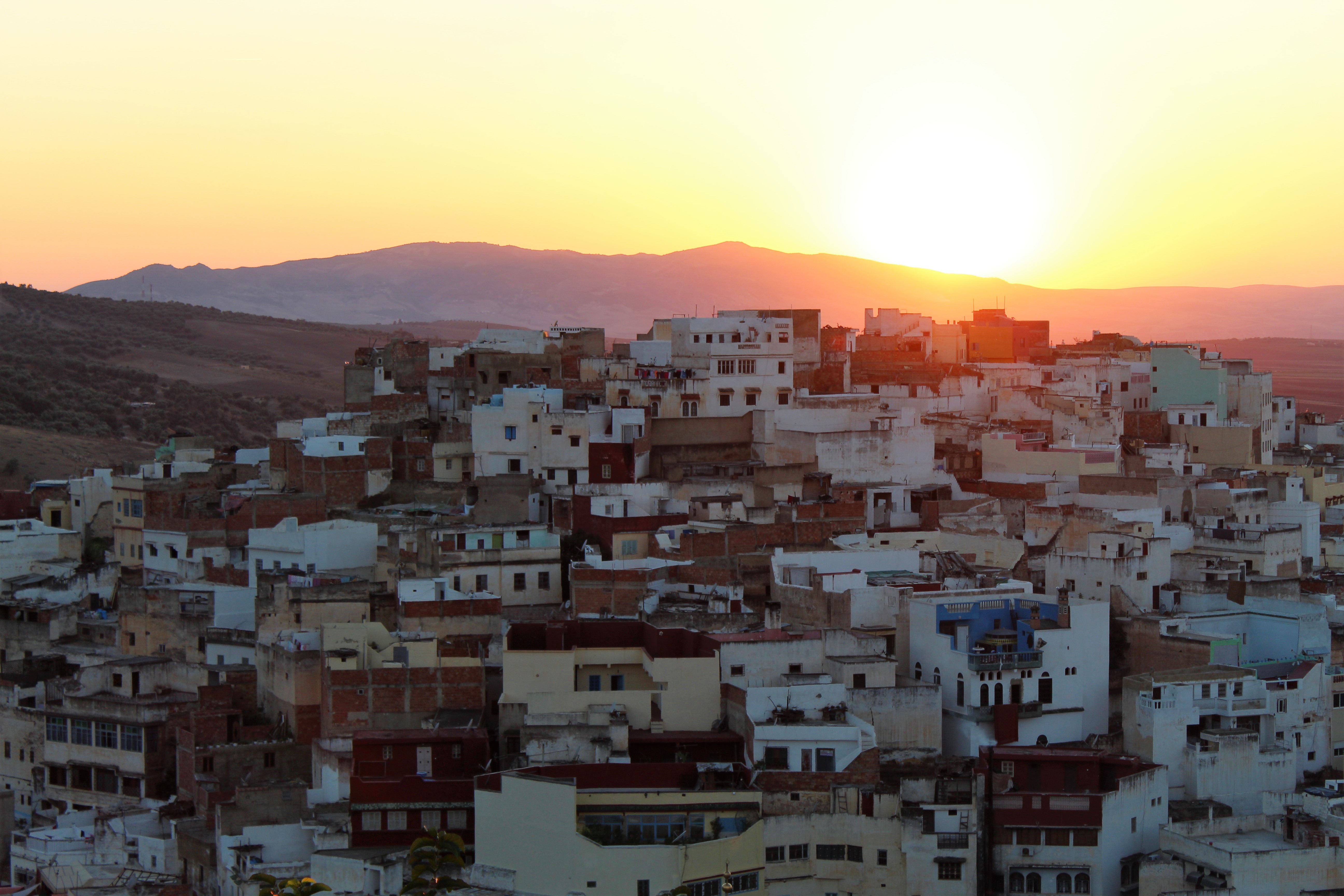 Sunset over Moulay Idriss