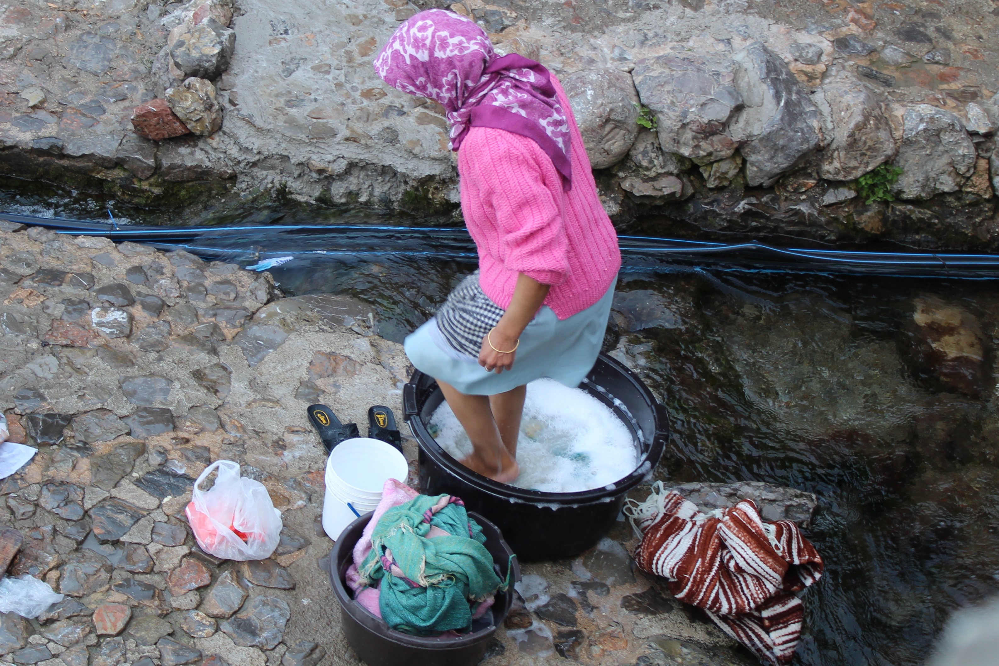 Doing the laundry