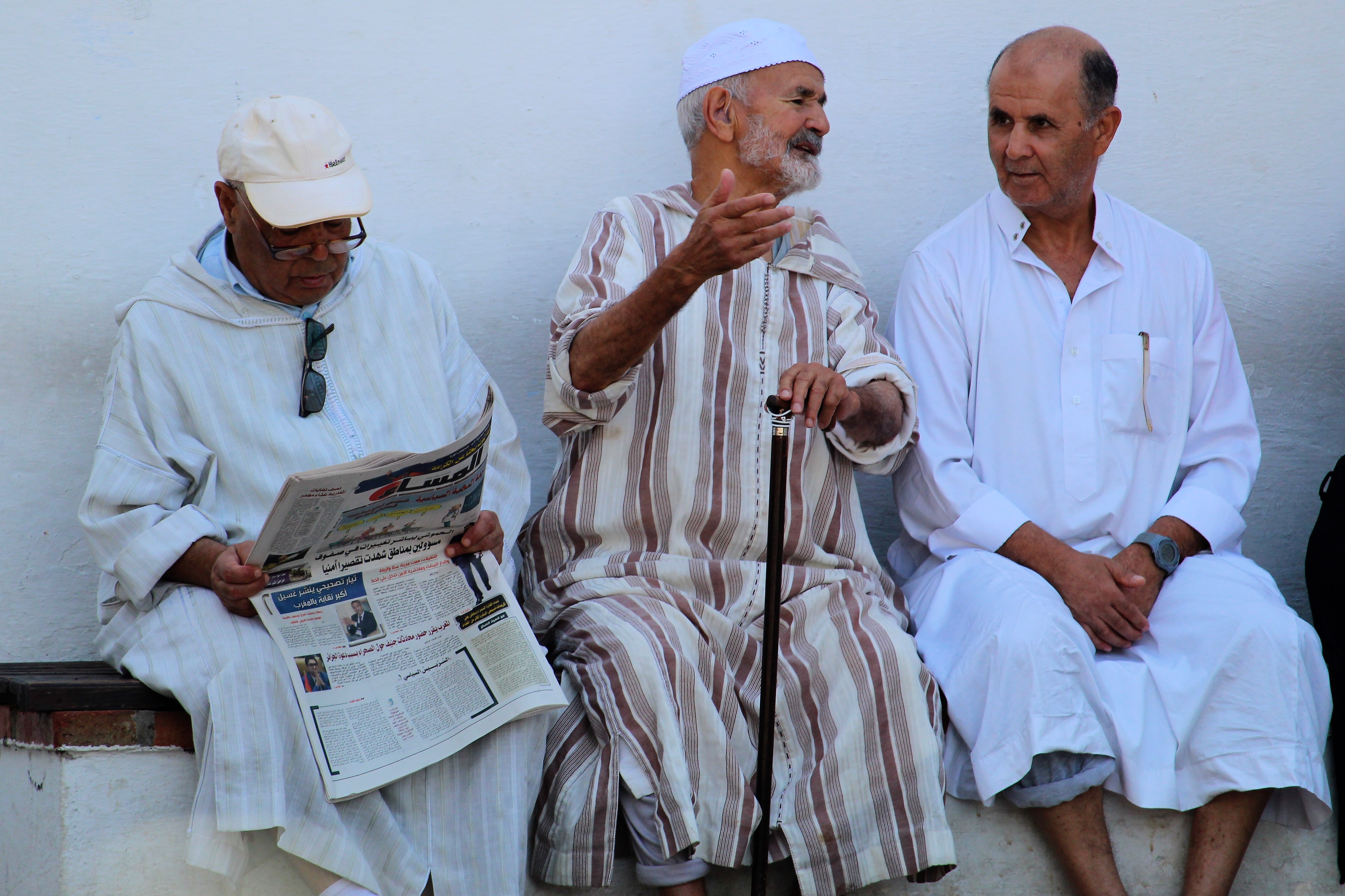 Passing the time in Chefchaouen’s main square