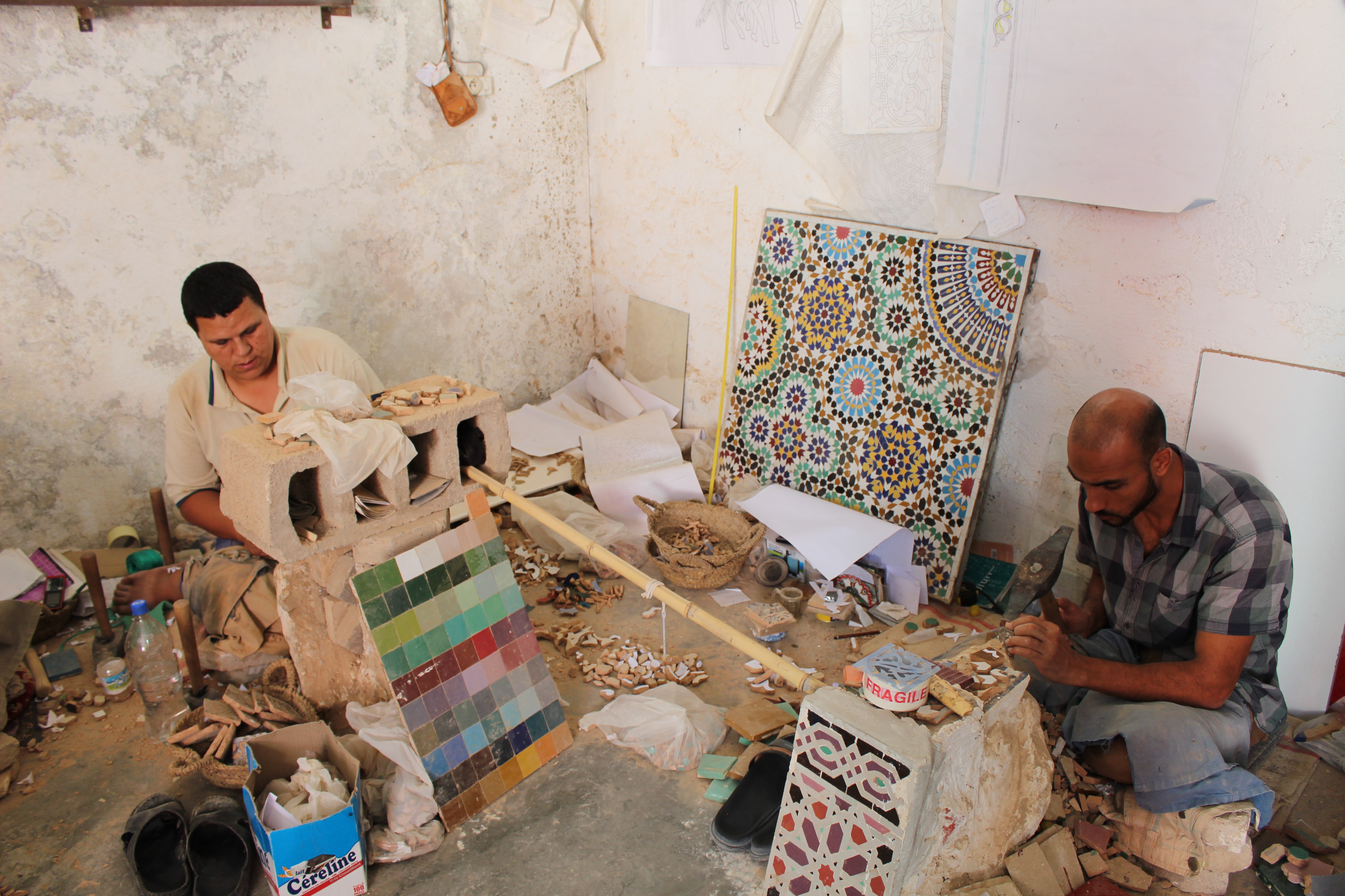 Artisans at work in the Poterie de Fez