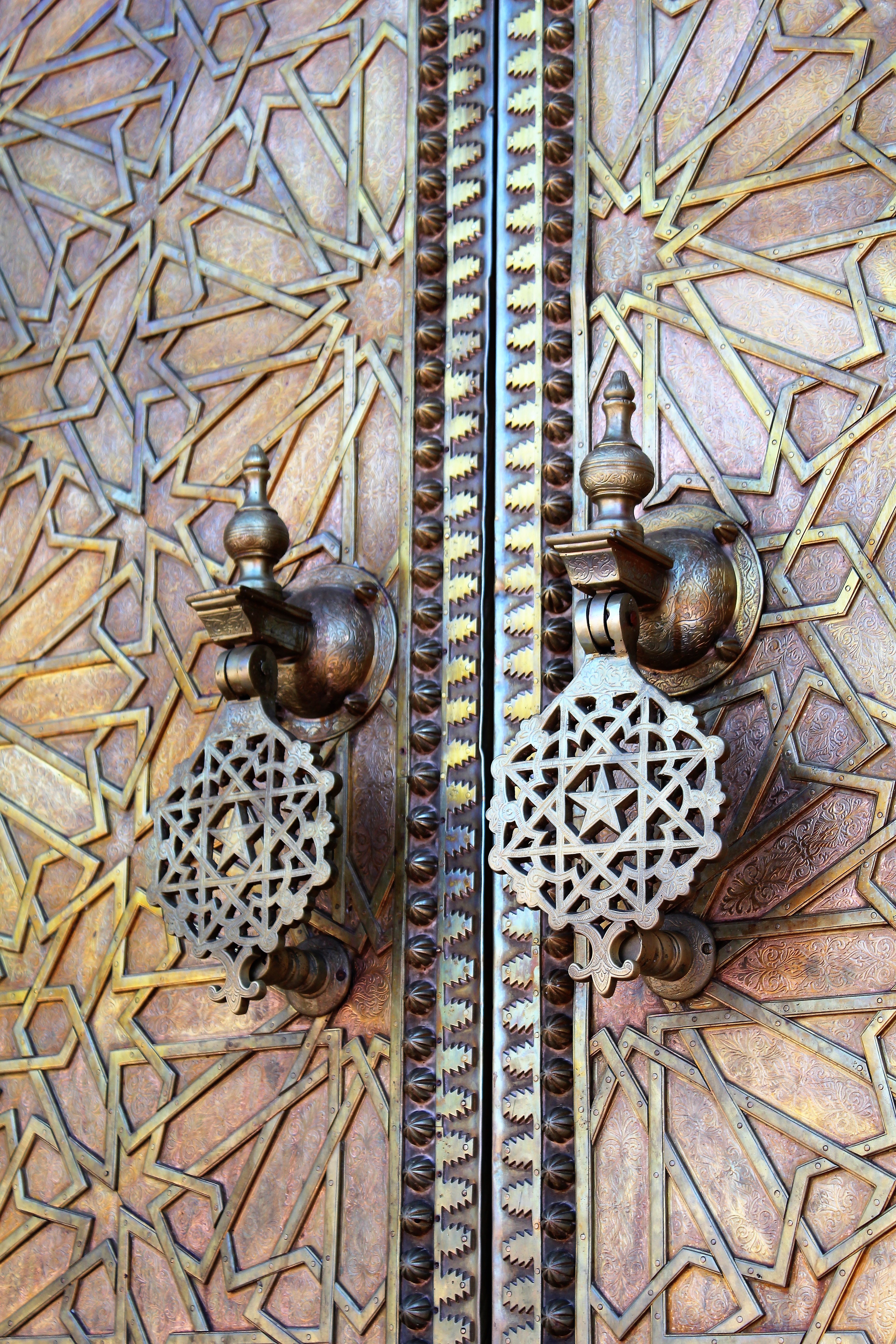 Brass doors of the Royal Palace in Fez