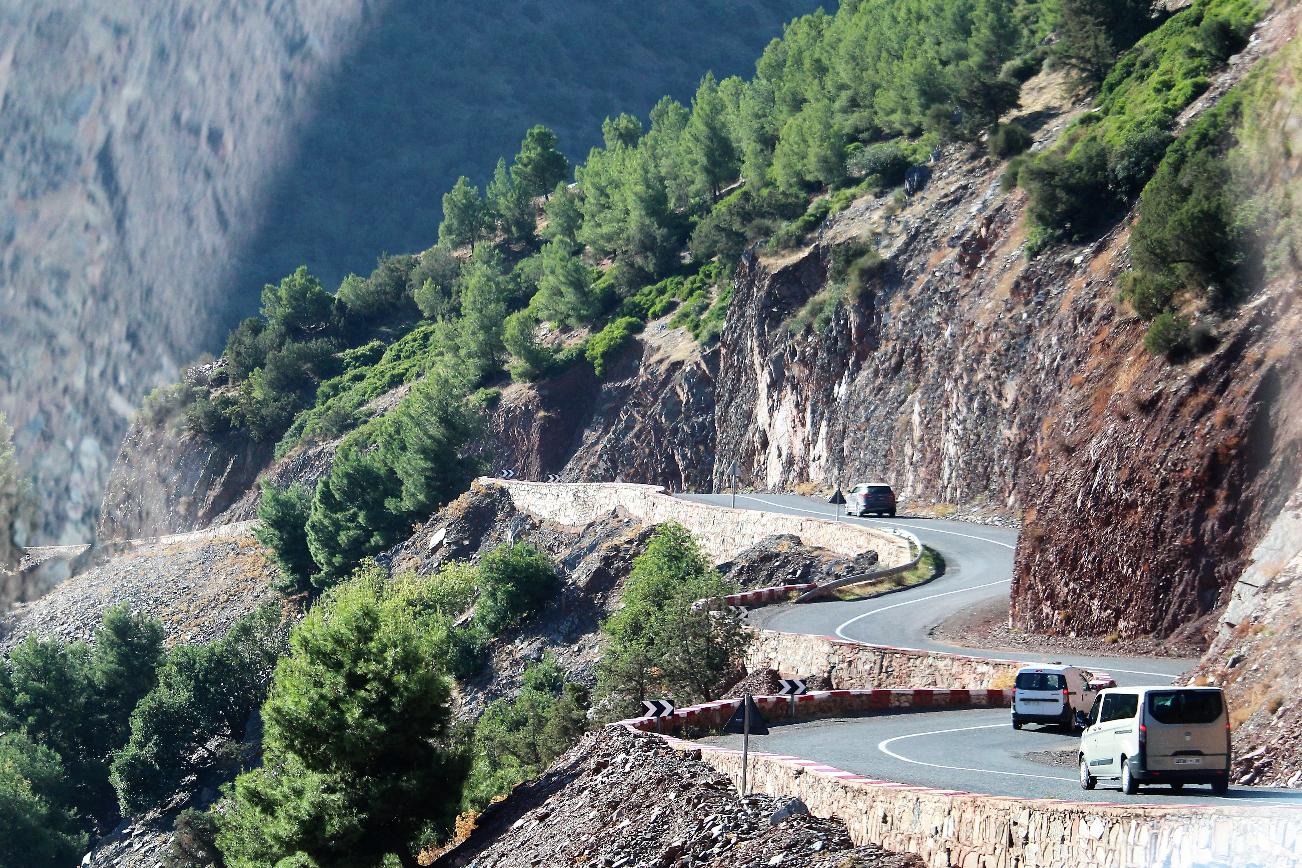 Twisty roads in the foothills of the High Atlas