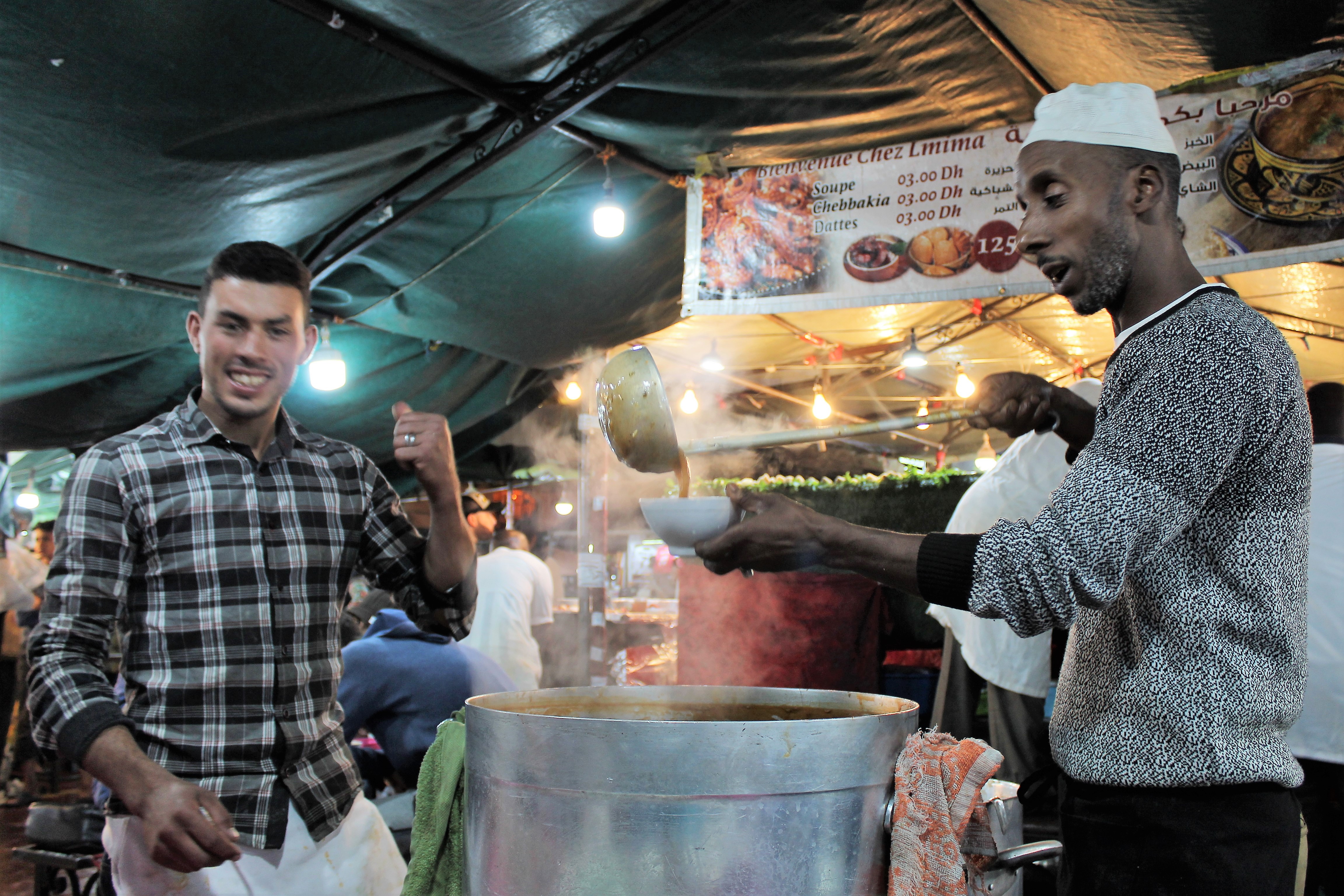Soup sellers in Marrakech
