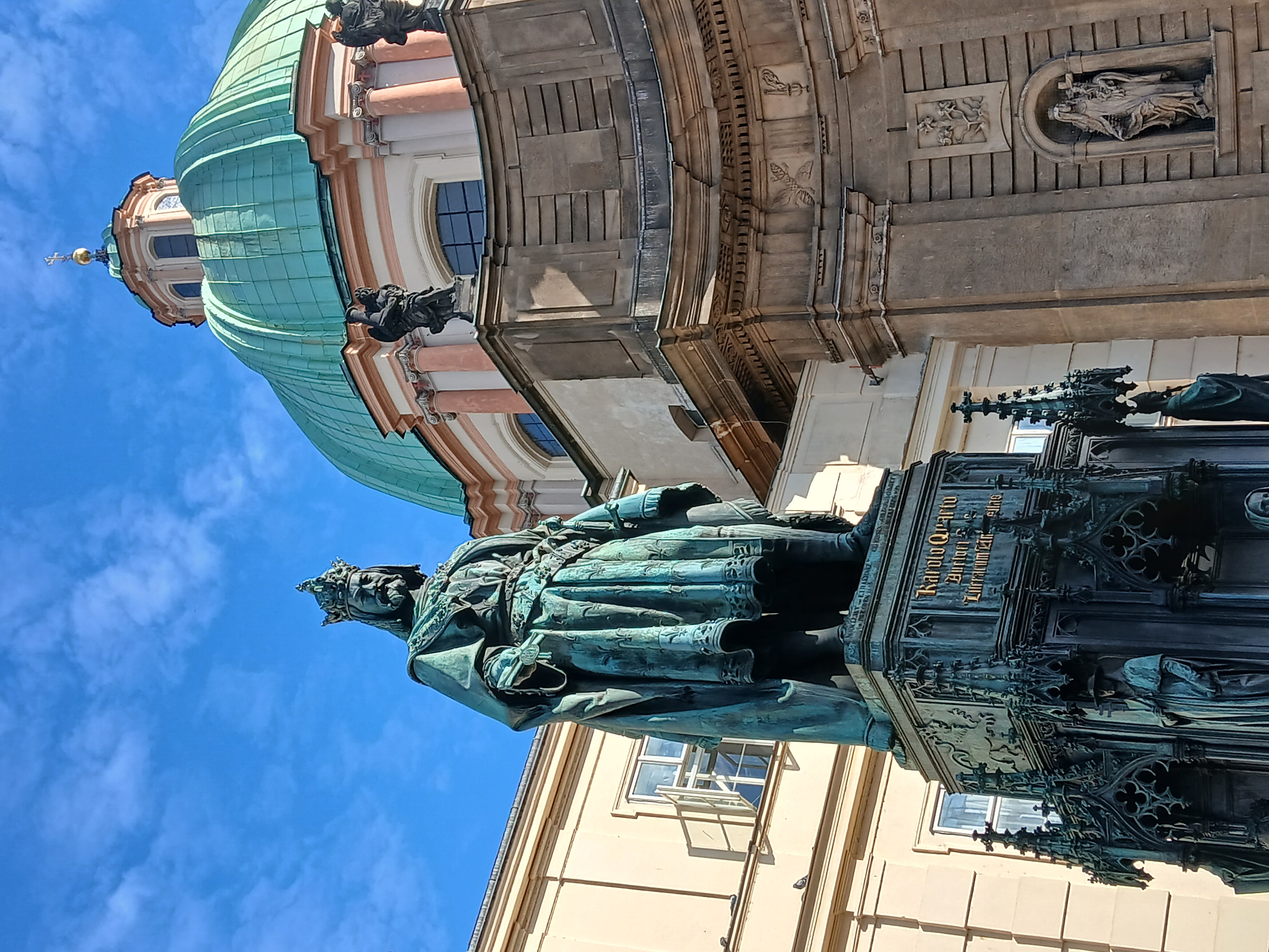 Charles IV statue in front of St Francis of Asissi Church Charles IV statue in front of St Francis of Asissi Church