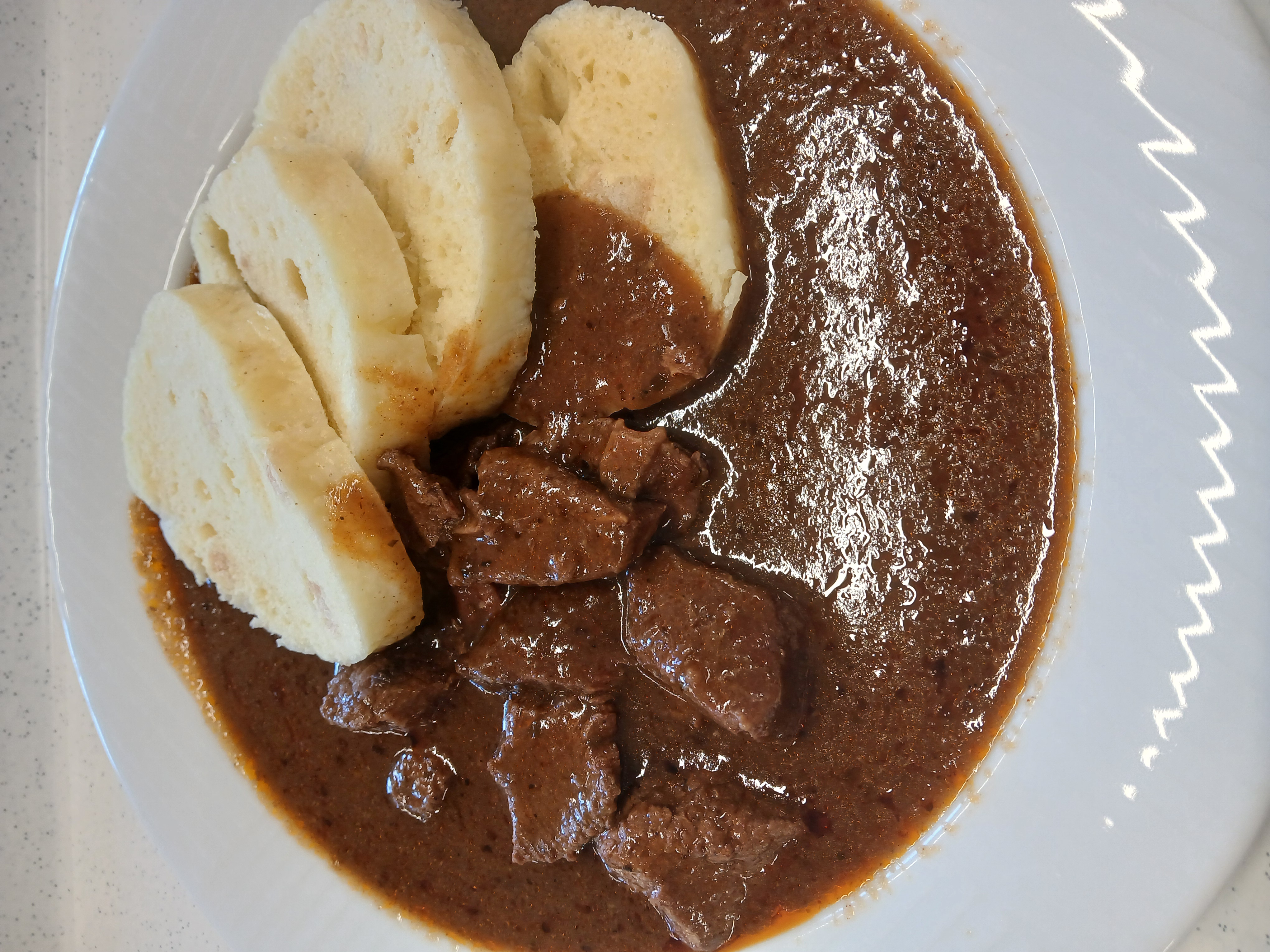 Goulash with bread dumplings Goulash with bread dumplings