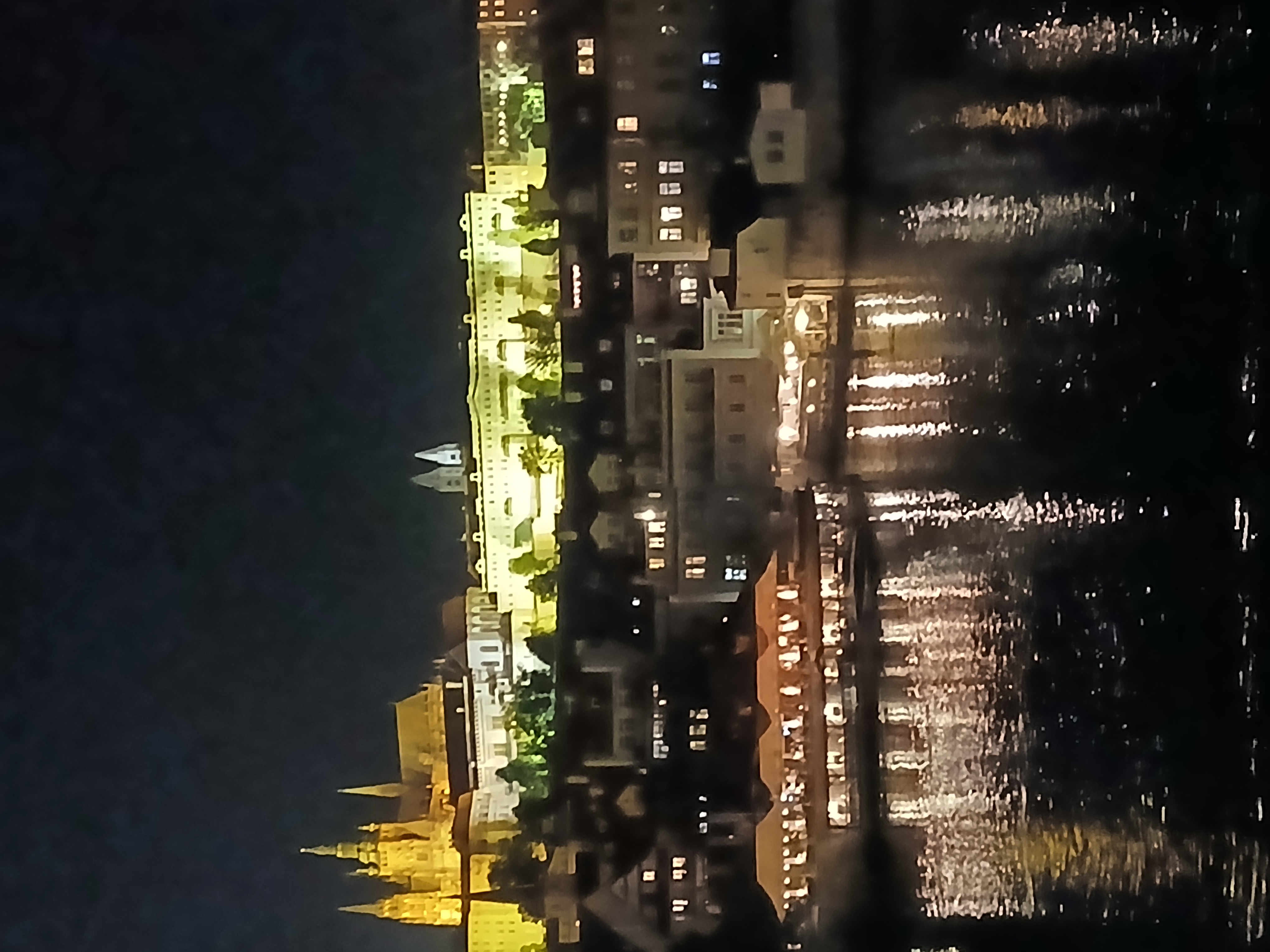 Vltava by night, looking across to Prague Castle Vltava by night, looking across to Prague Castle