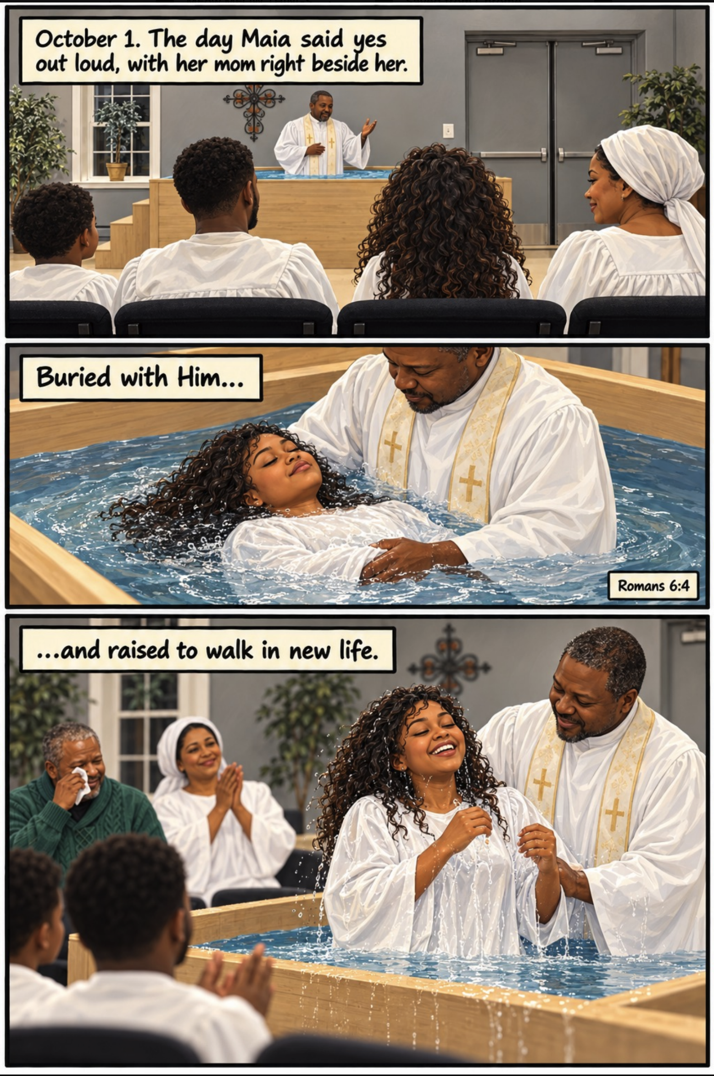 Interior page from Under His Wings