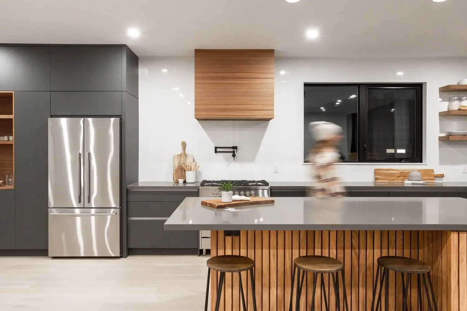 A modern interior kitchen renovation by M Berman Homes