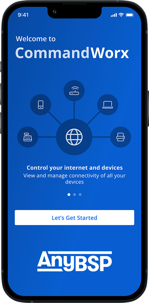 App CommandWorx en teléfono