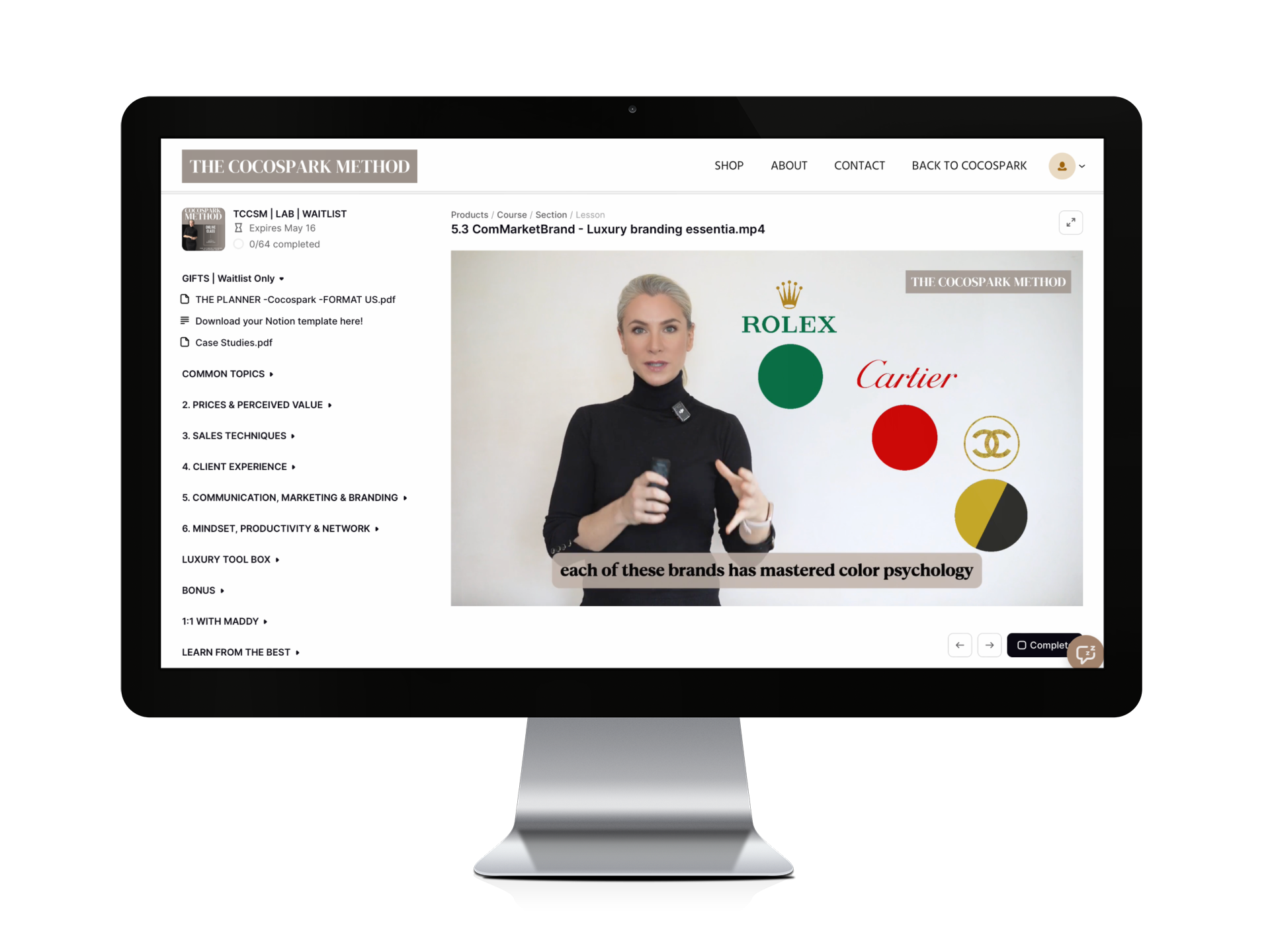 A video training included in The Luxury Toolbox