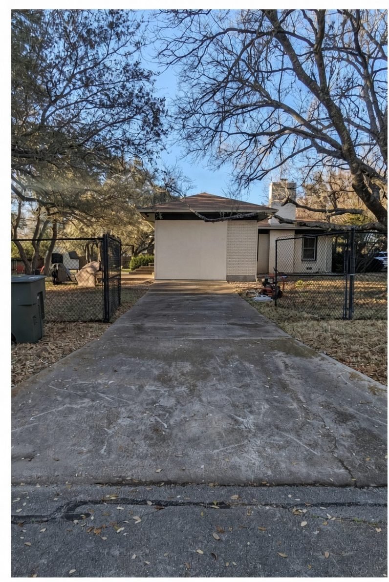 Driveway before wash