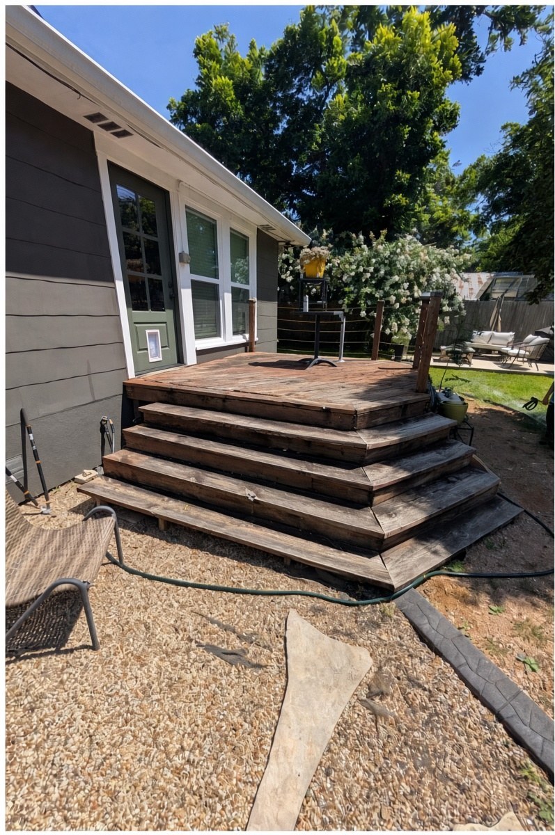 Deck before pressure wash
