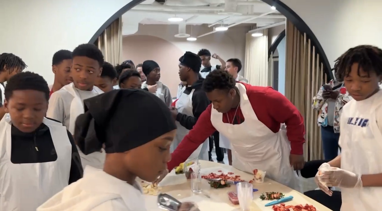 PYFS youth participating in a nutrition and wellness workshop