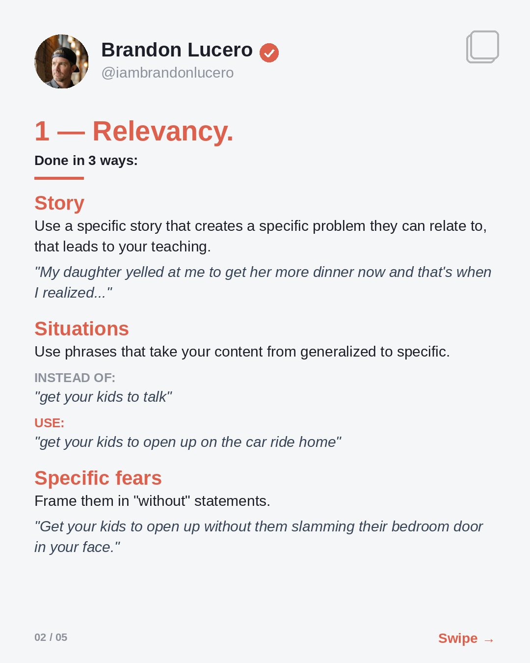Carousel slide &mdash; Relevancy