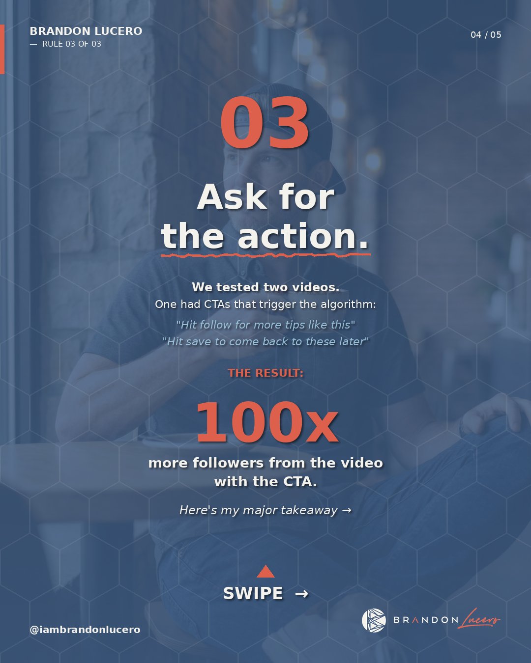 Carousel slide &mdash; Rule 03: Ask for the action