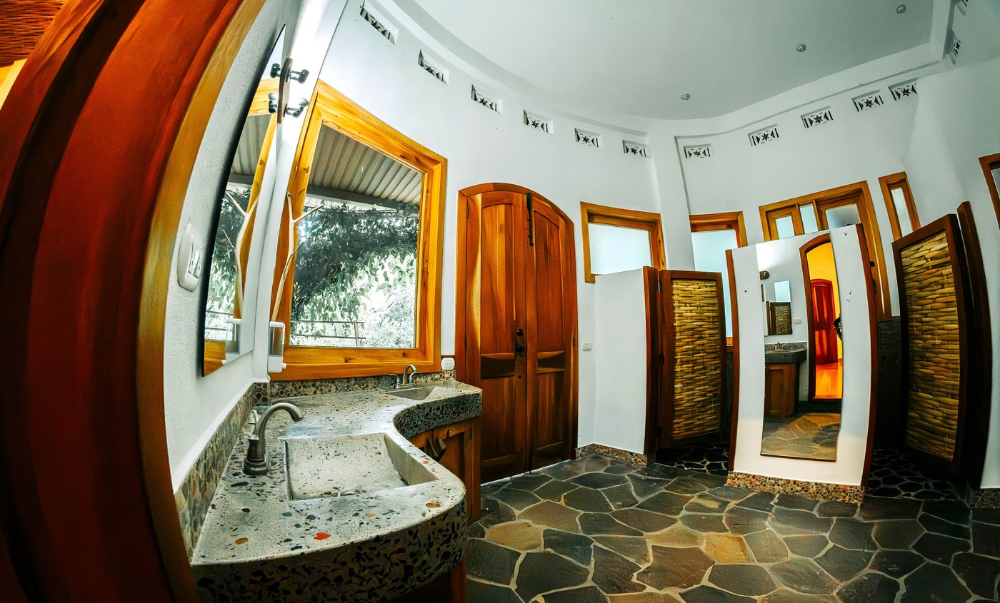 The shared bathroom