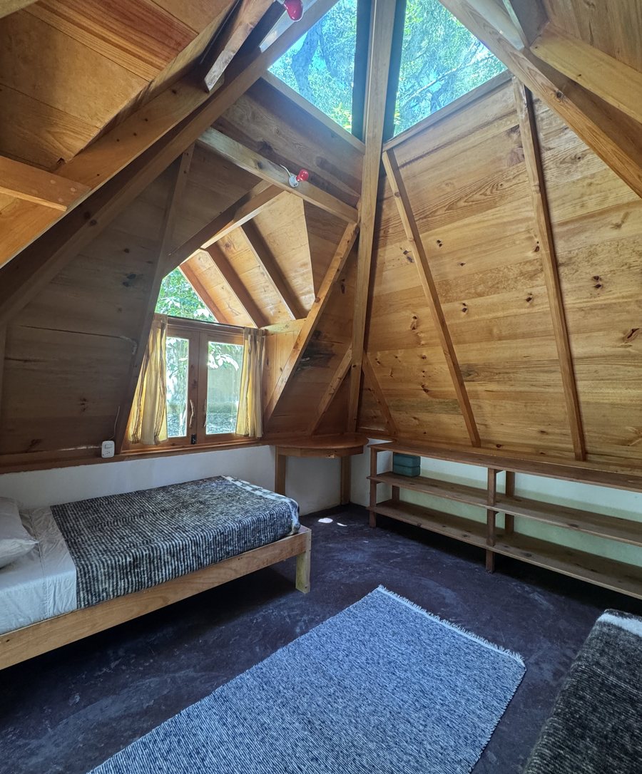 Inside a pyramid cabin