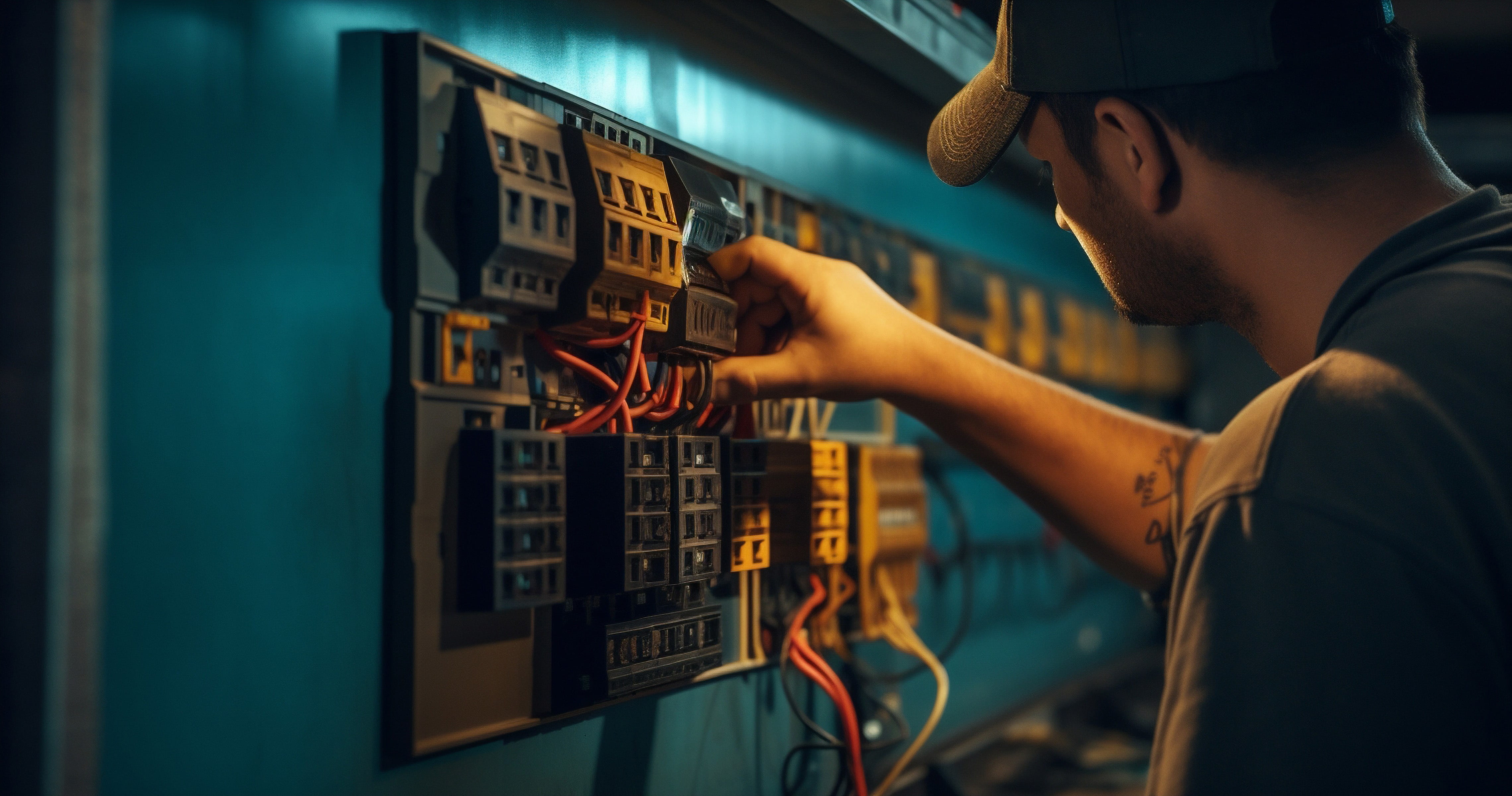 a person working on a fuse