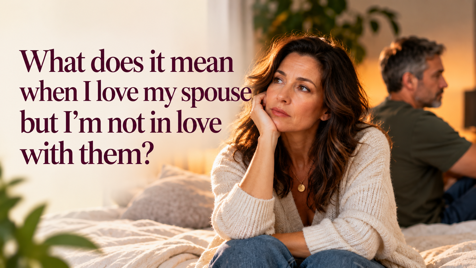 What does it mean when I love my spouse but I’m not in love with them?