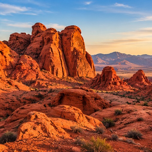 Warm-toned desert sand and rock landscape